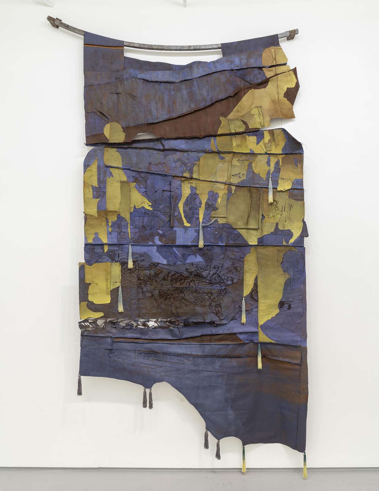 Nour Jaouda, Dust to rust, 2020. Hand-dyed cotton, Copper