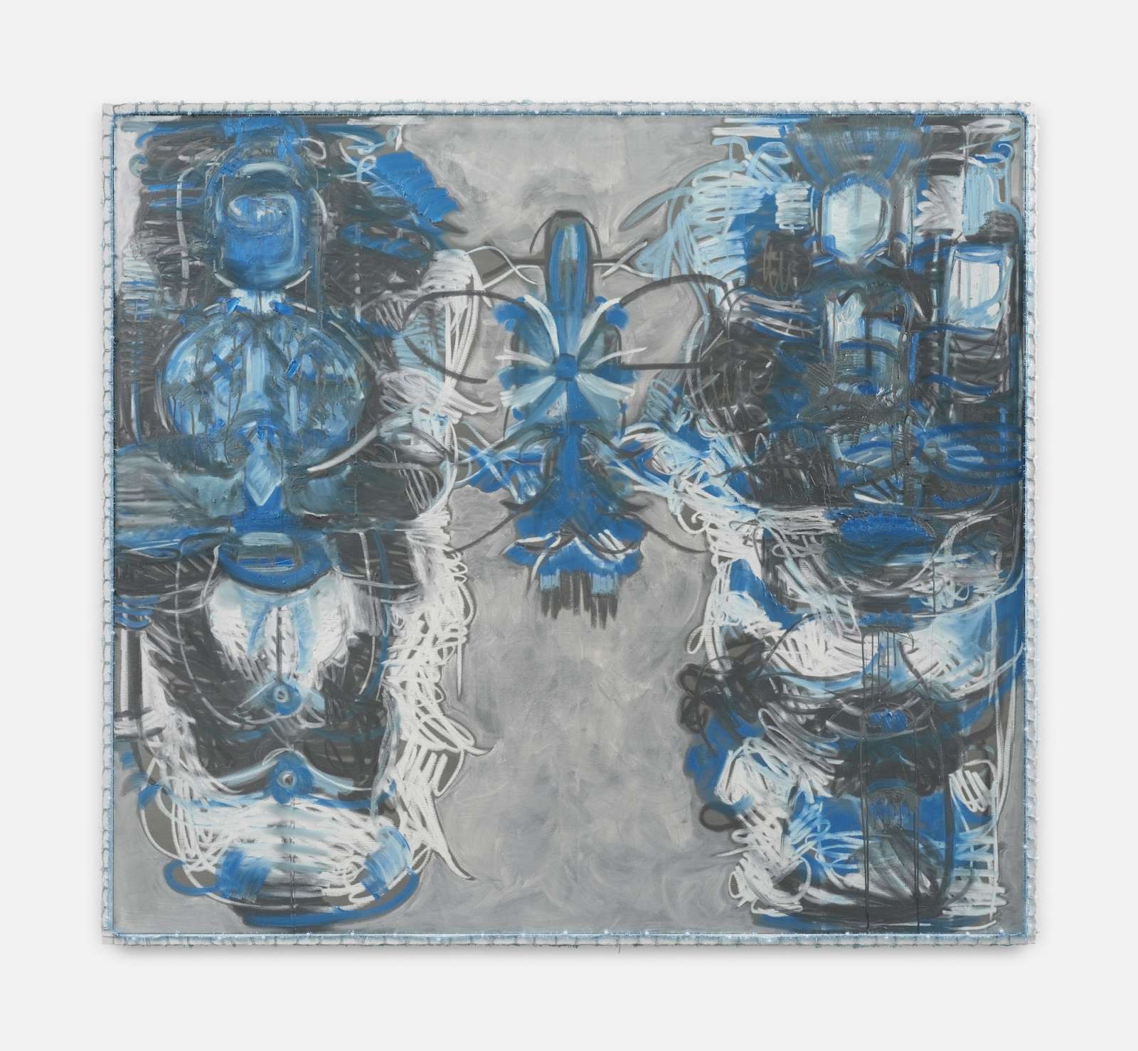 Melike Kara, surchi tribe, 2022, Oil stick and acrylic on canvas, 200 × 180 cm