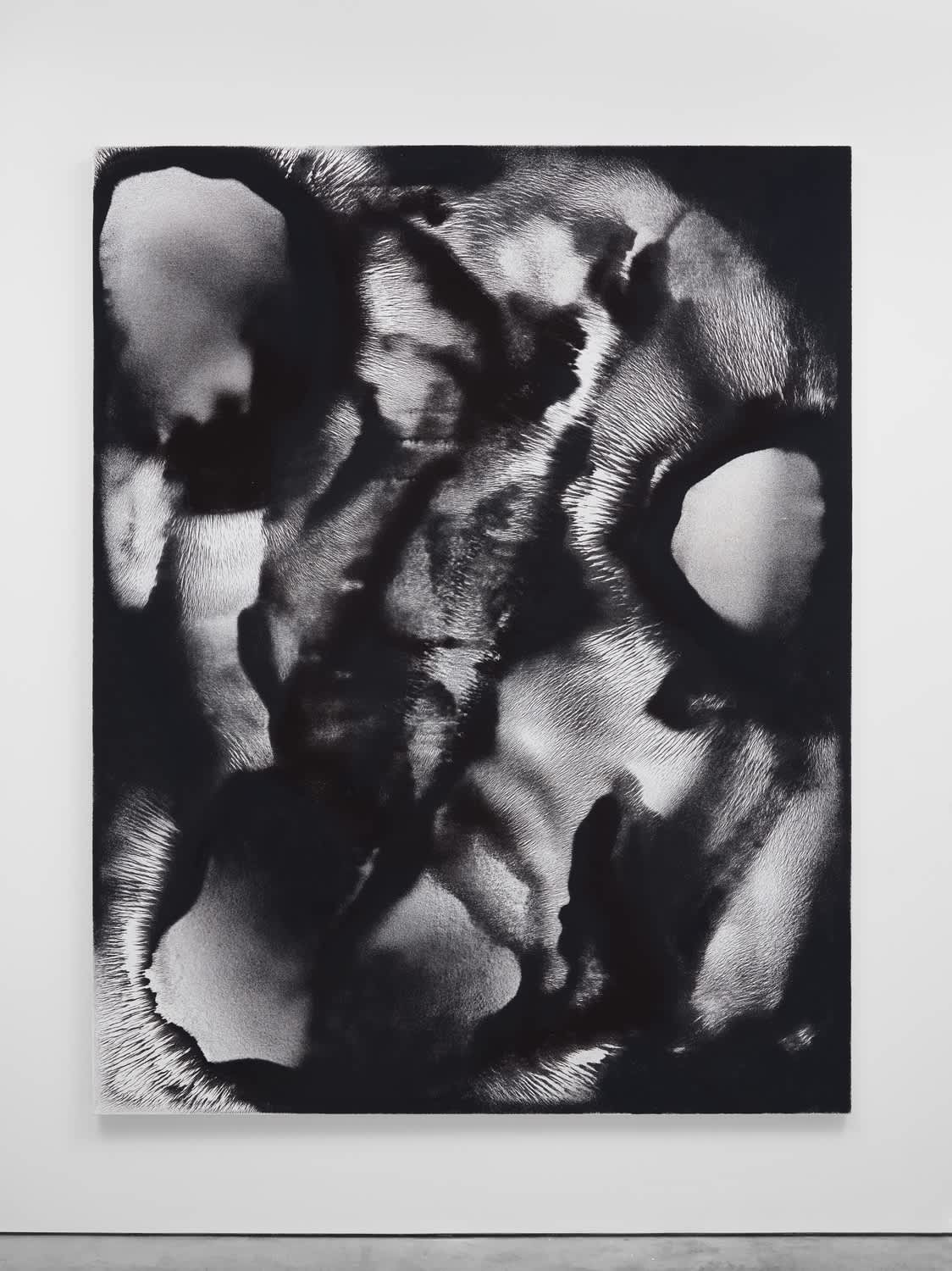 Allora & Calzadilla, 'Electromagnetic Field (July 27, 2020)', Meter Number 96215234, Fuel Charge Adj 2,800kWh x $0.05534, Purchase Power Charge Adj 2,800kWh x $0.046489, Municipalities Adj 2,800kWh x $0.004094, Subsidies, Public Light & other Subv HH, 2,800kWh x $0.008991, Subsi, 2020. Magnetite on linen, 243.8 x 182.9 x 4.4 cm, 96 x 72 x 1 3/4 in © Allora & Calzadilla. Courtesy Lisson Gallery.