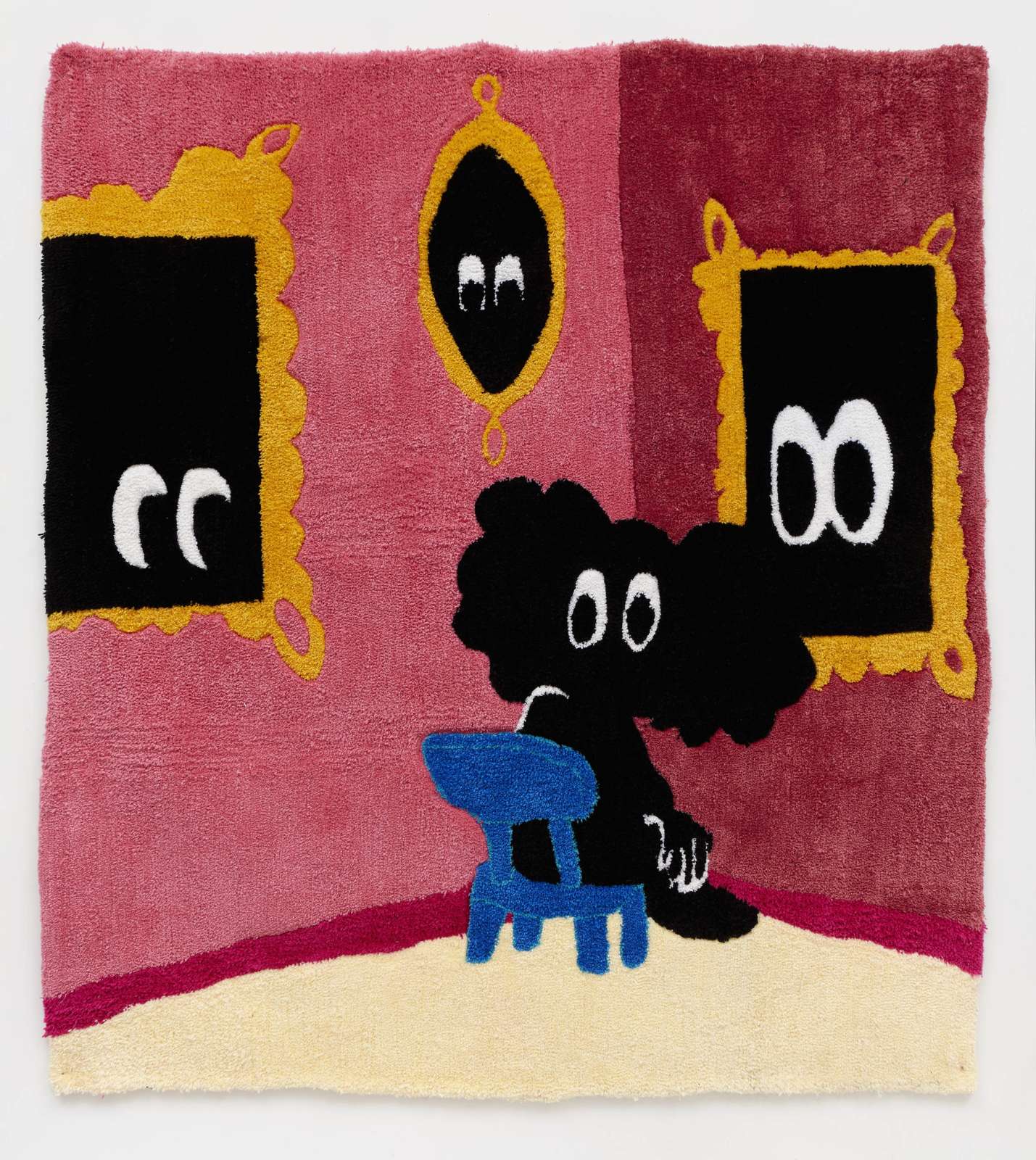 Qualeasha Wood, 'Timeout!', 2023. Tufted wool and acrylic 193 x 182.9 cm, 76 x 72 in.