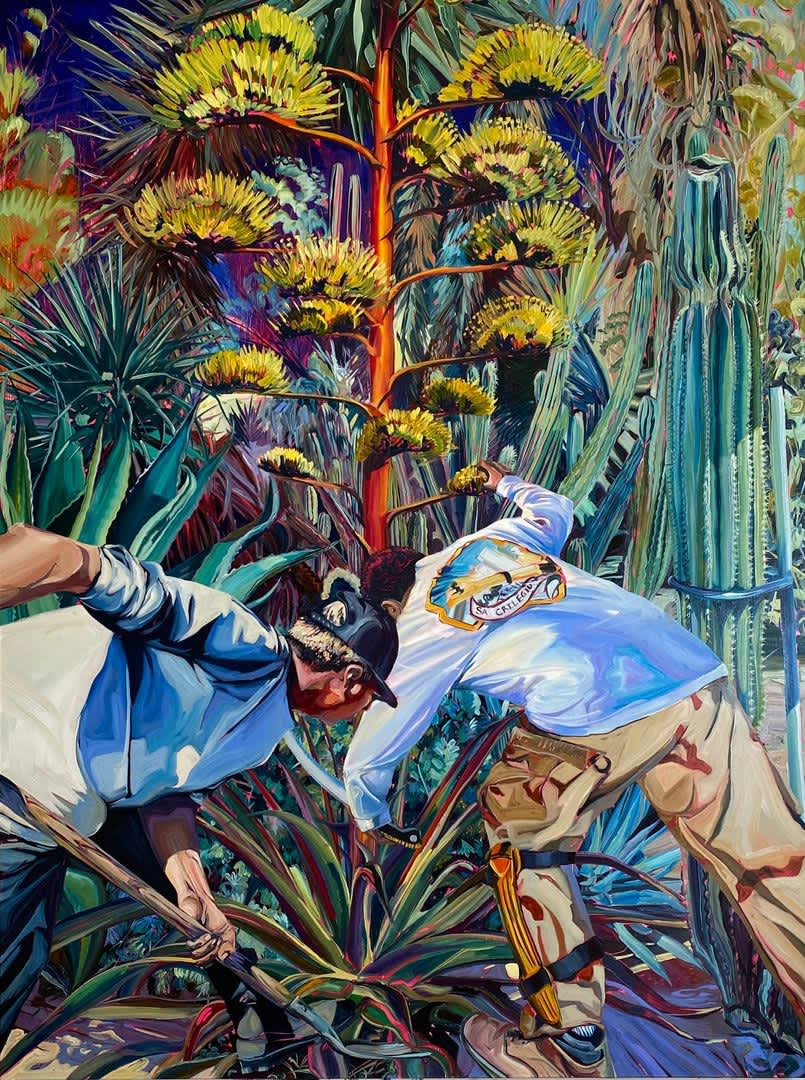 Rex Southwick, 'Sacrilege II - Palm Springs', 2022 Oil on canvas, 200x150cm. Courtesy of Unit London.
