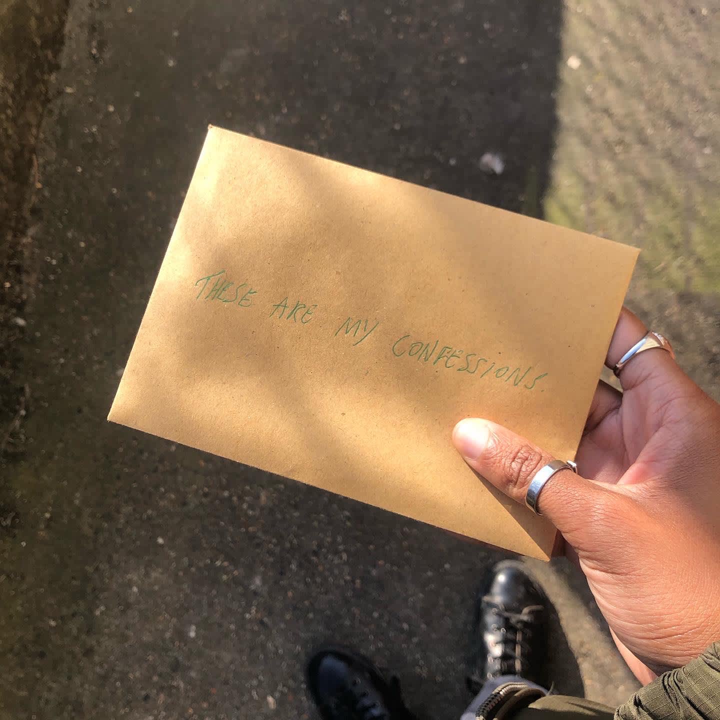 Tiffany Wellington, 'These are my confessions...', 2011 - 2022, Contents of envelope: USB stick & thank you letter, 48:16 minutes. Courtesy the artist and Public Gallery.