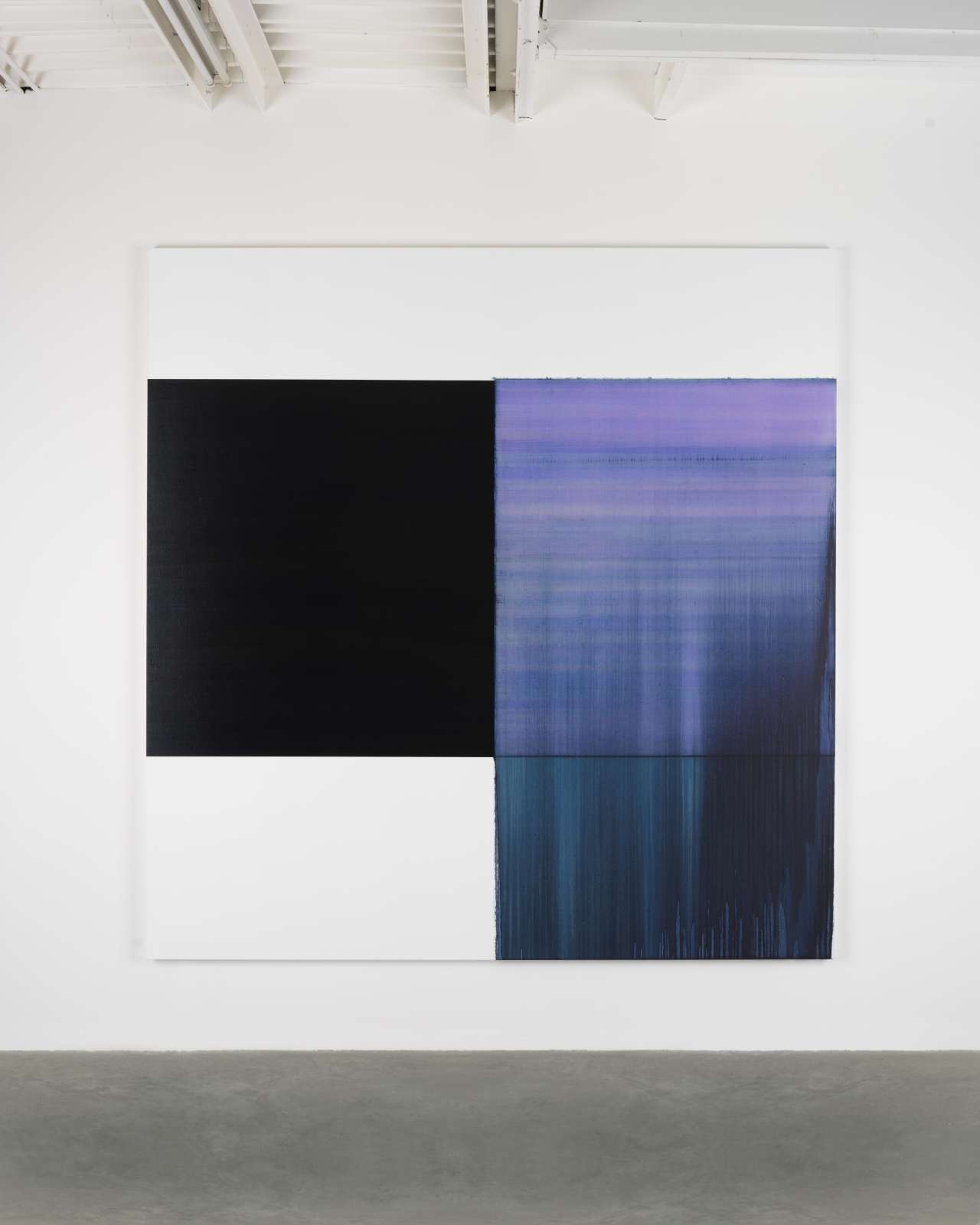Callum Innes, 'Exposed Painting Bluish Violet Red Oxide', 2019. Courtesy the artist and Frith Street Gallery, London.