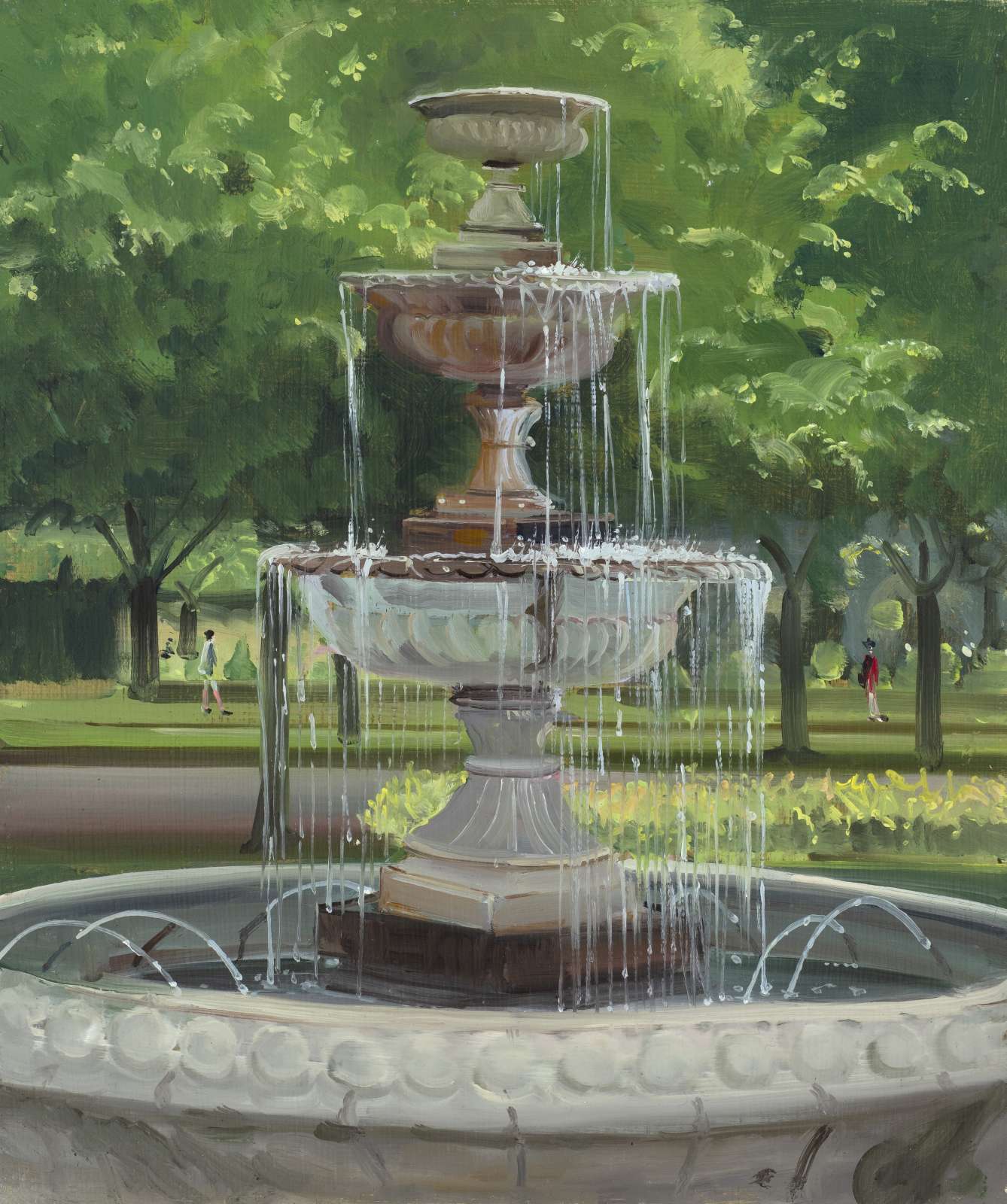 Shibu Natesan, 'Regents Park, London', 2022. Oil on panel, 30.5 x 25.4 cm, 12 x 10 in.
