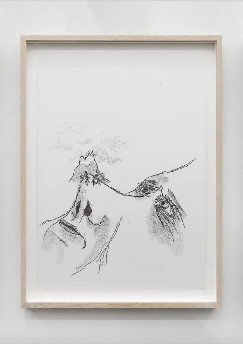 Jean-Philippe Dordolo, 'Alpin', 2020. Monotype on acid free cartridge paper 170gsm 47.3 x 35 x 3.3 cm (framed).