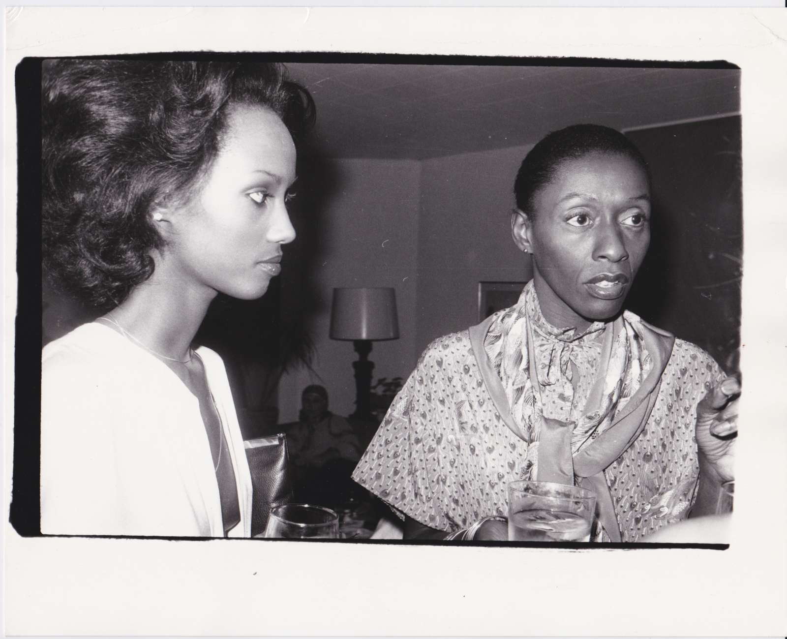 Bob Colacello, 'Iman and Bethann Hardison, NewYork', c. 1976, Vintage gelatin silver print, 20,3 x 25,4 cm (8 x 10 in). © Bob Colacello. Courtesy Thaddaeus Ropac