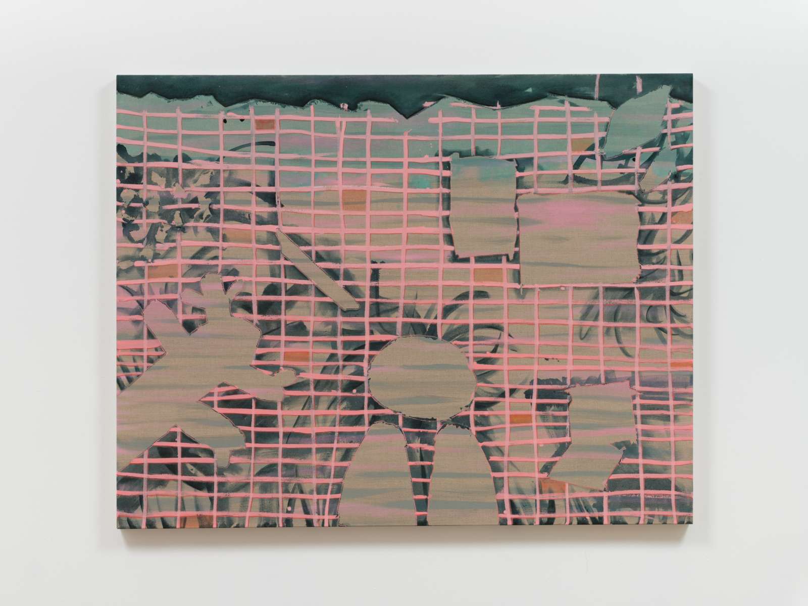 Caragh Thuring, 'Foothills #3', 2023. Oil, acrylic, pigment on linen 110 x 140 cm. © Caragh Thuring. Courtesy the artist and Thomas Dane Gallery. Photo: Lewis Ronald.