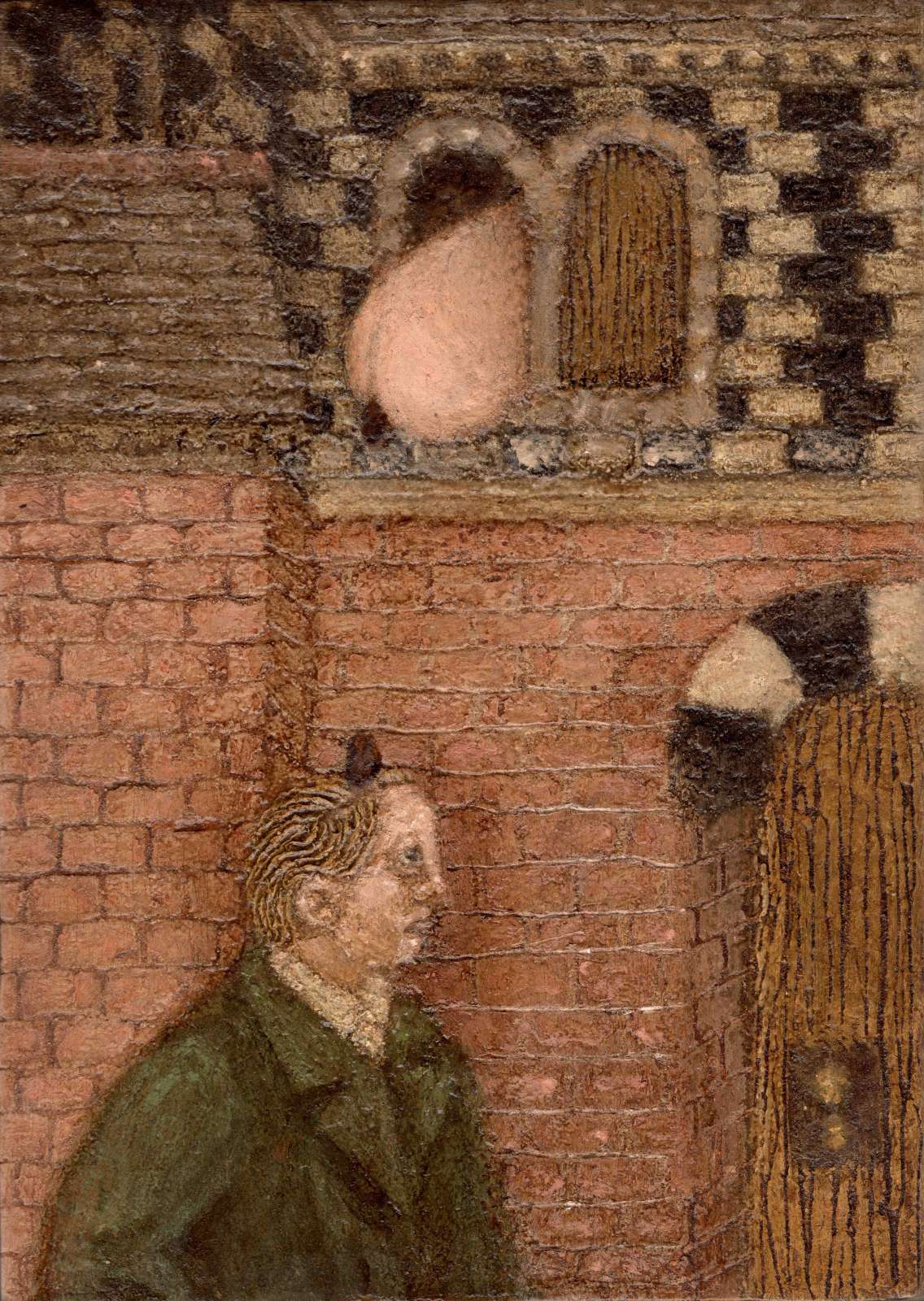 Plum Cloutman, 'Afternoon Walk', 2024. Pastel, watercolour pencil and oil on paper mounted on box board, 12.5 x 17.5cm.