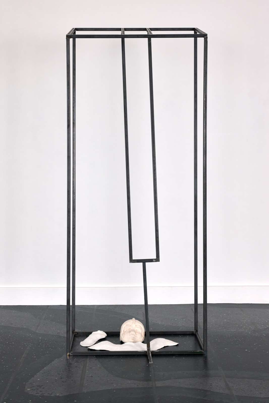 Fani Parali, 'Portal', 2024. Steel, plaster bandage, plaster, 193 x 85 x 64cm.