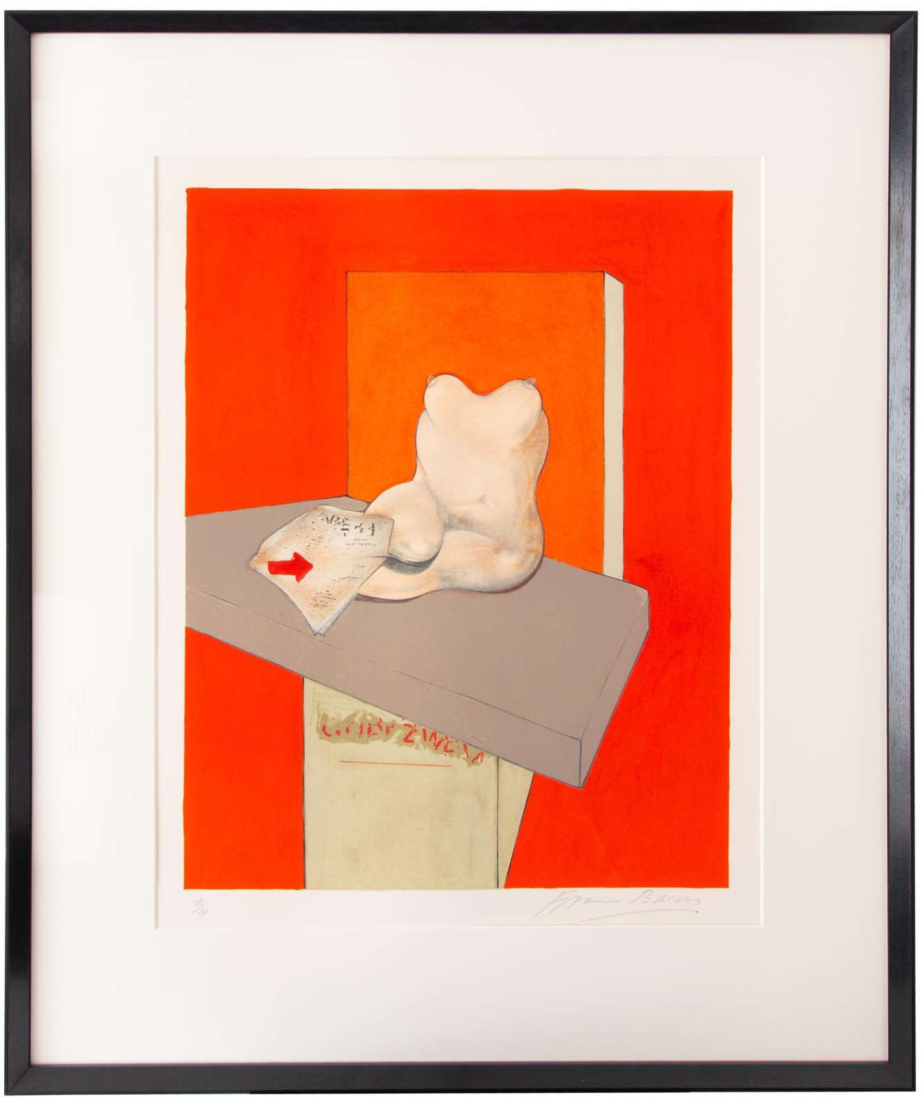 Francis Bacon, 'Study of a human body after Ingres', 1984. Original lithograph on Arches paper, 88.6 x 60.5 cm. Edition of 180. © Estate of Francis Bacon. Courtesy of Dellasposa Gallery.