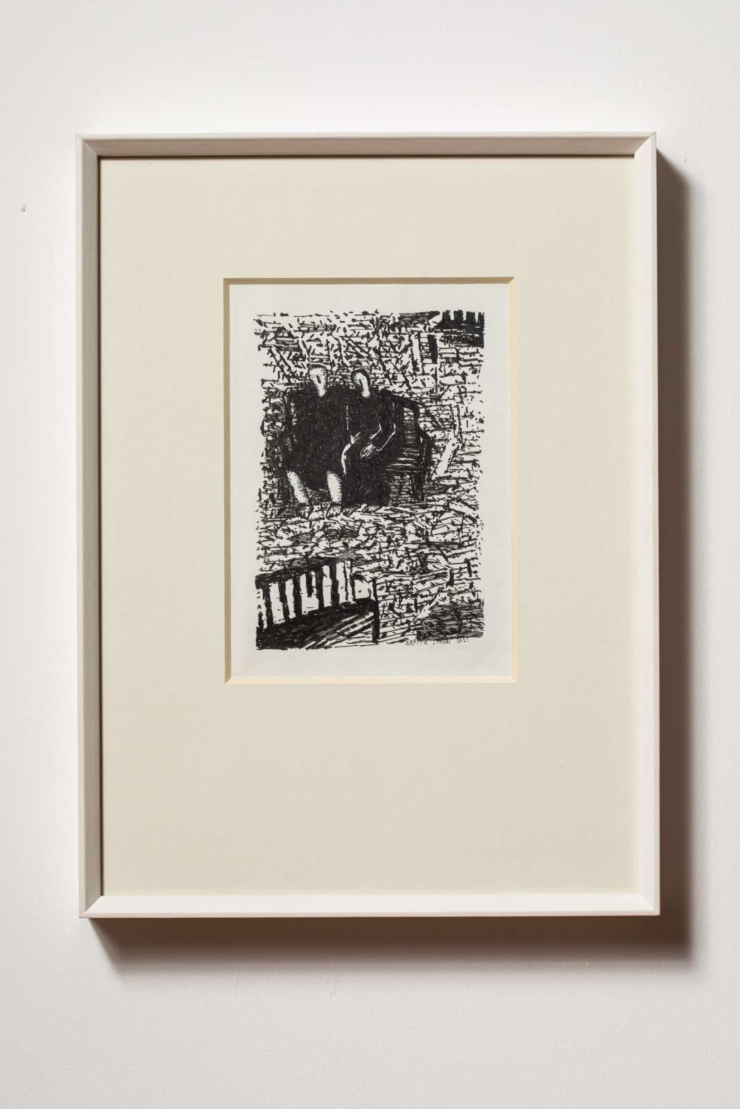 Arpita Singh, 'Untitled', 2021 . Ink on paper, 8 x 6 in.