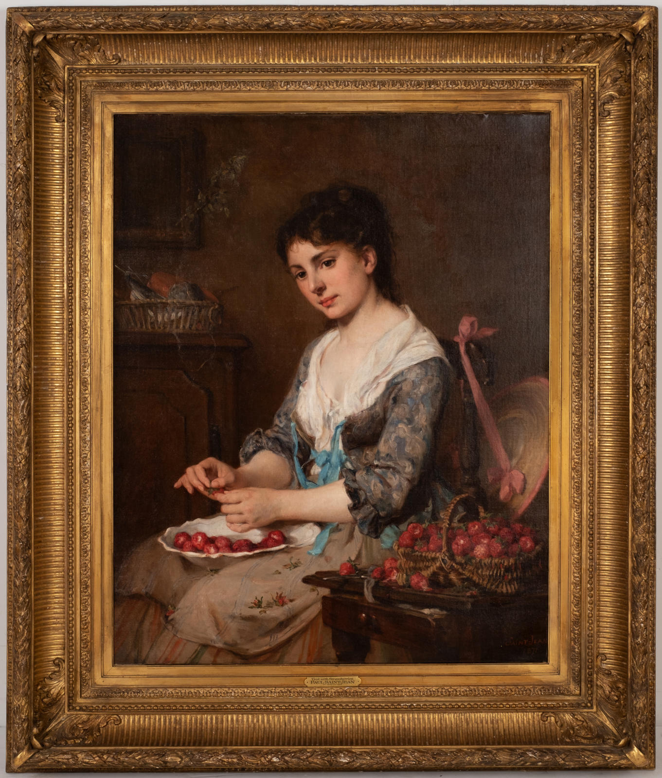 Young Girl with Strawberries