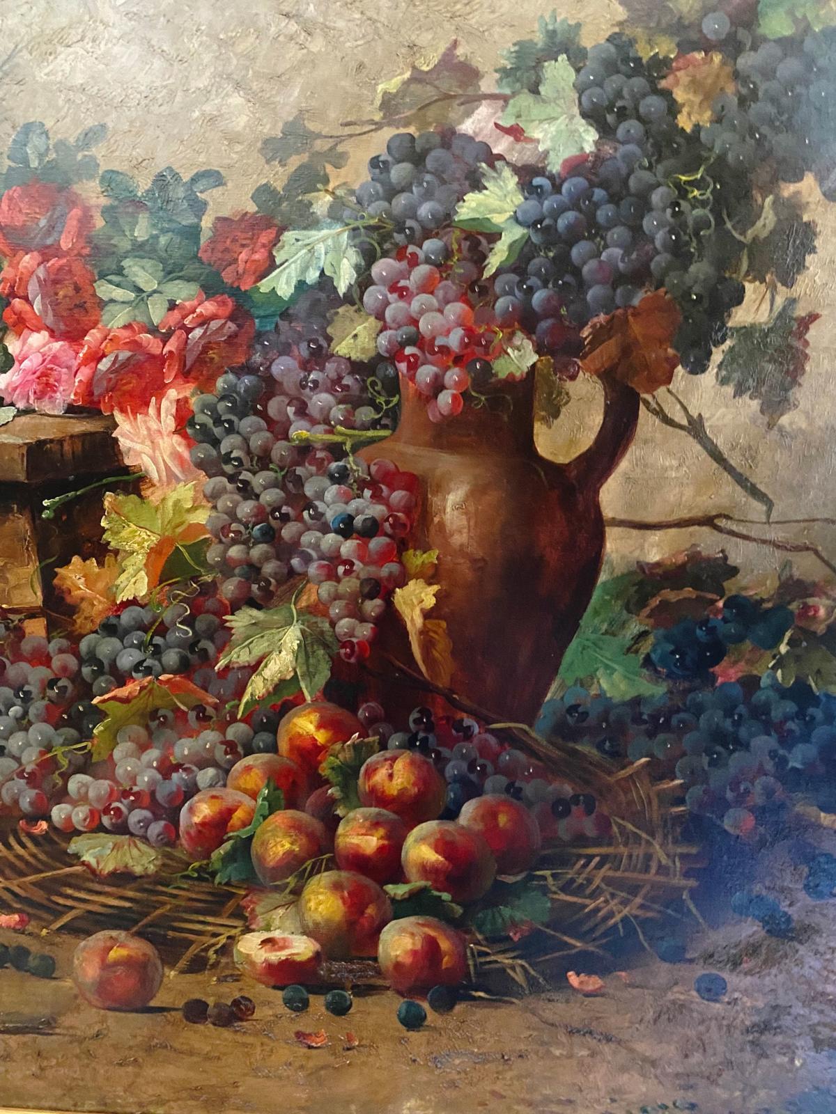 Still Life with Flowers & Fruit