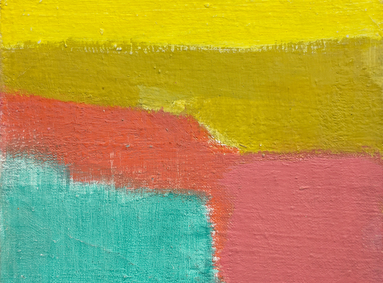 Color Theory #656 Yellow, Pink, Green, Blue, White