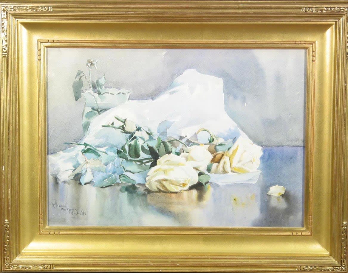White Roses with Paper
