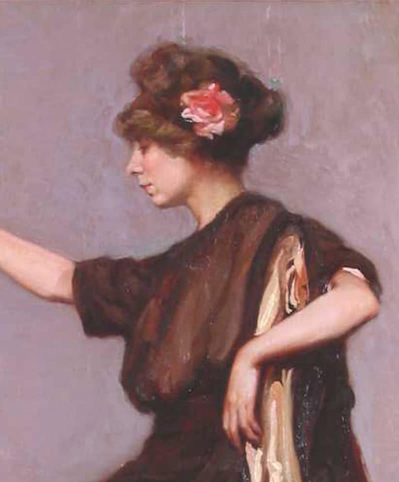 Woman with a Rose in Her Hair