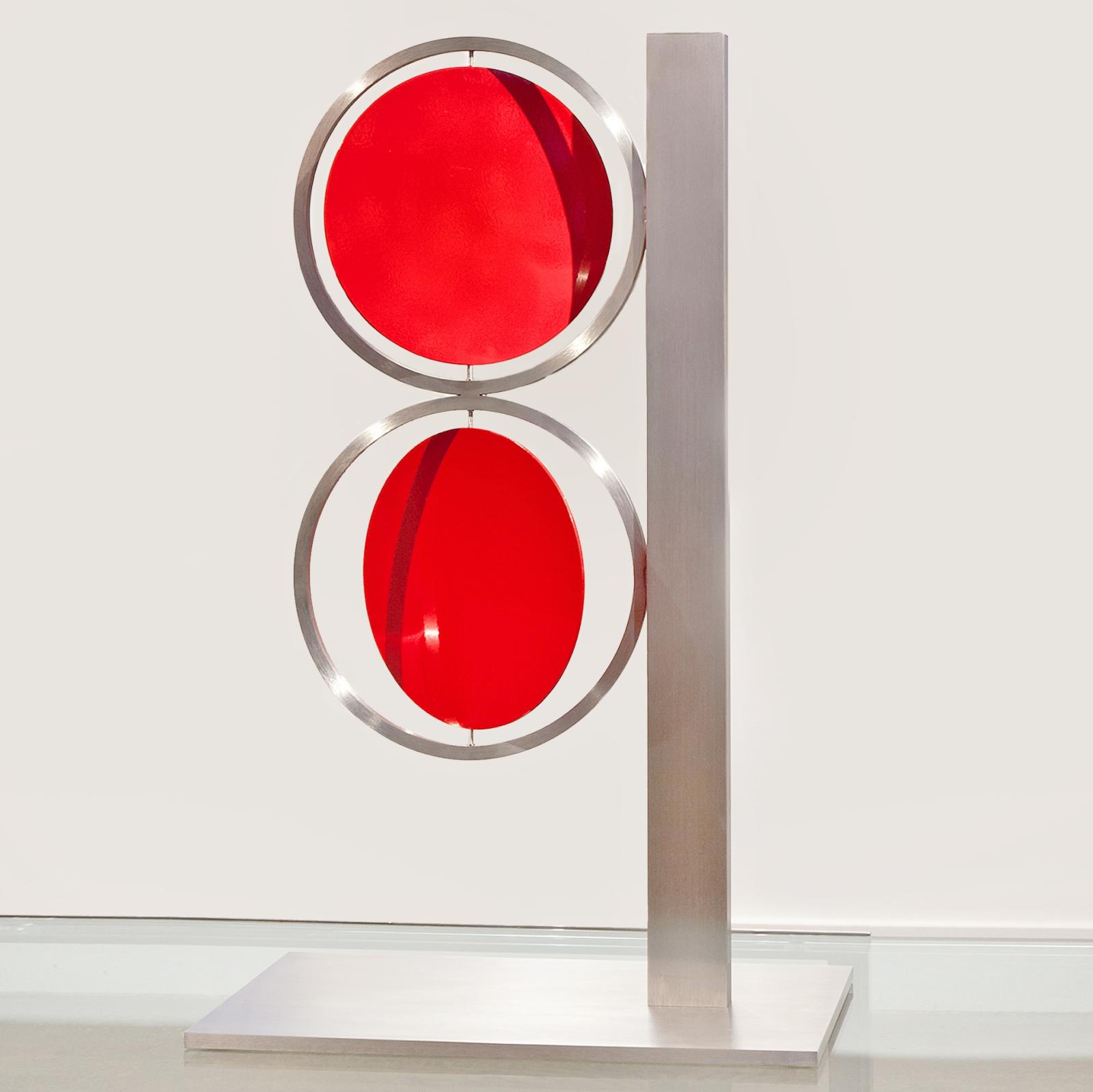Roger Phillips, 24 inch Red Figure Eight on Column, 2015