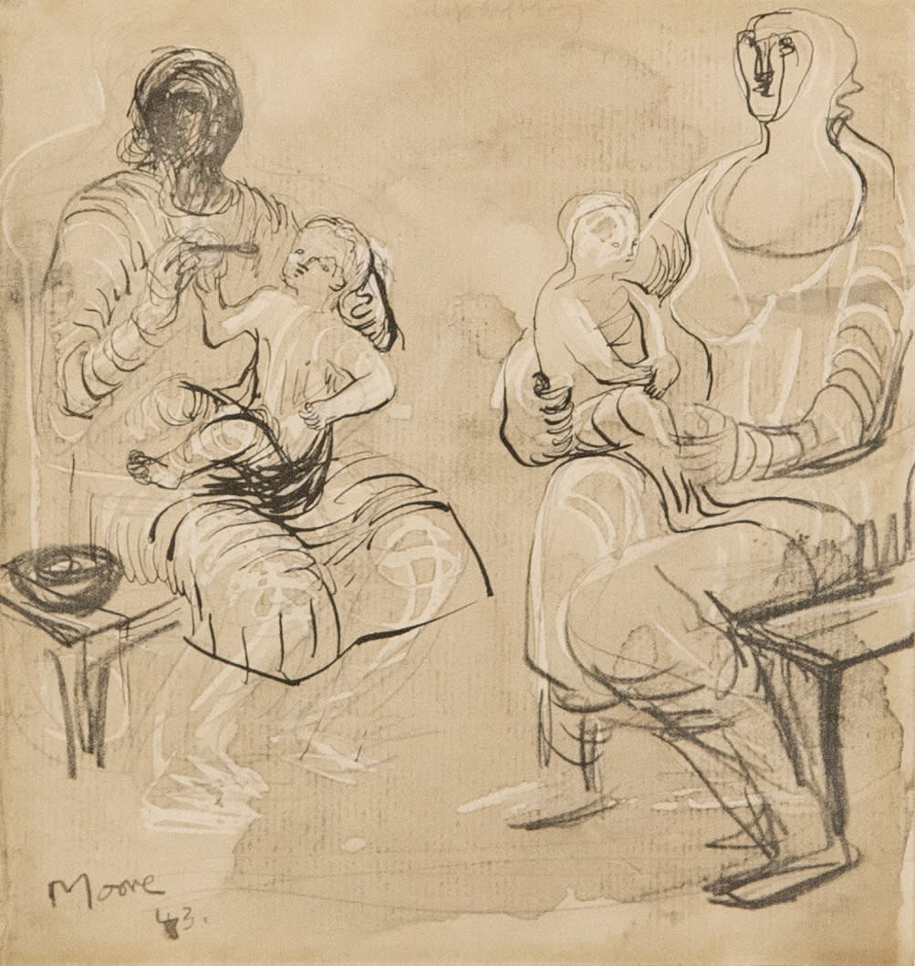 Henry Moore, Madonna and Child Studies, 1943