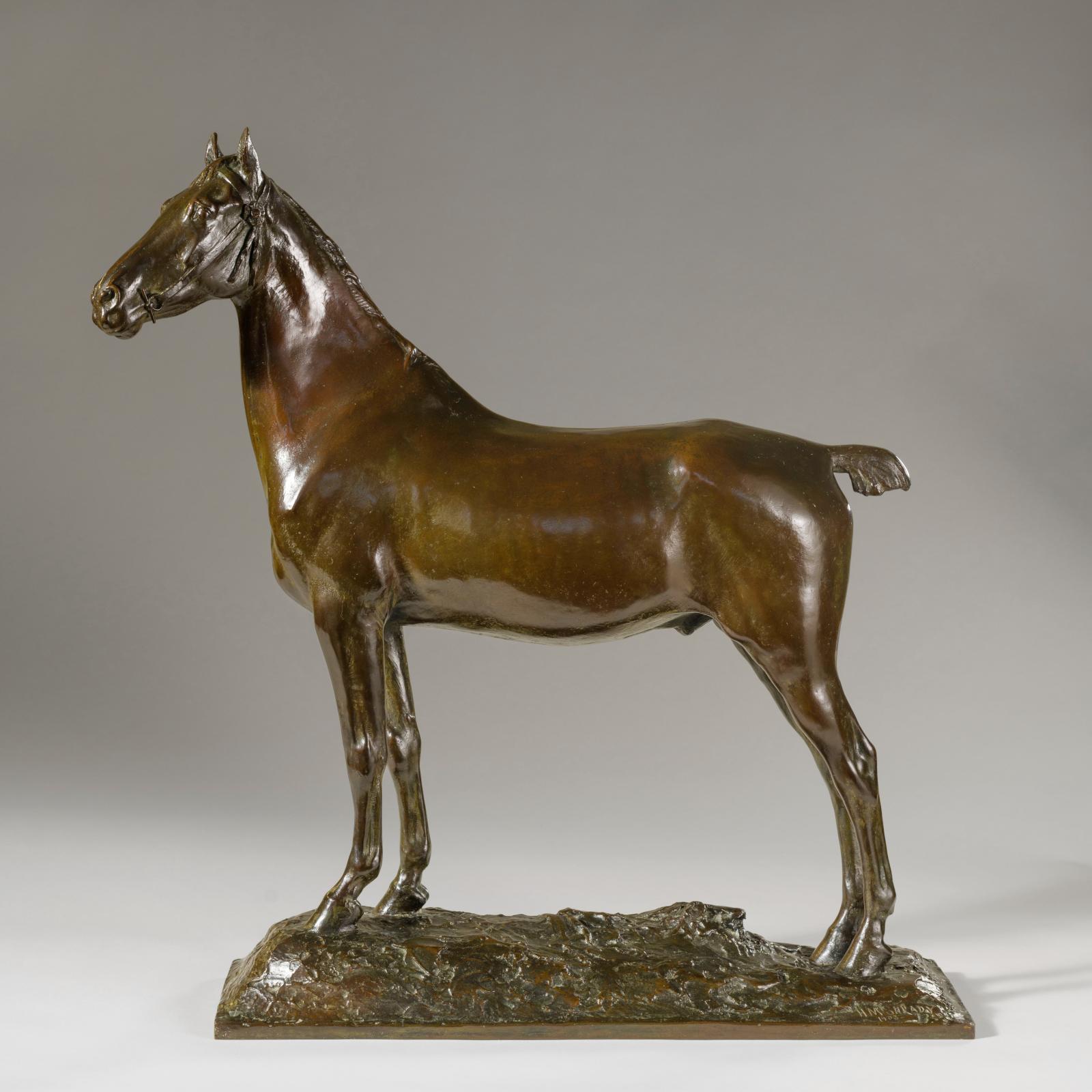 A bronze horse