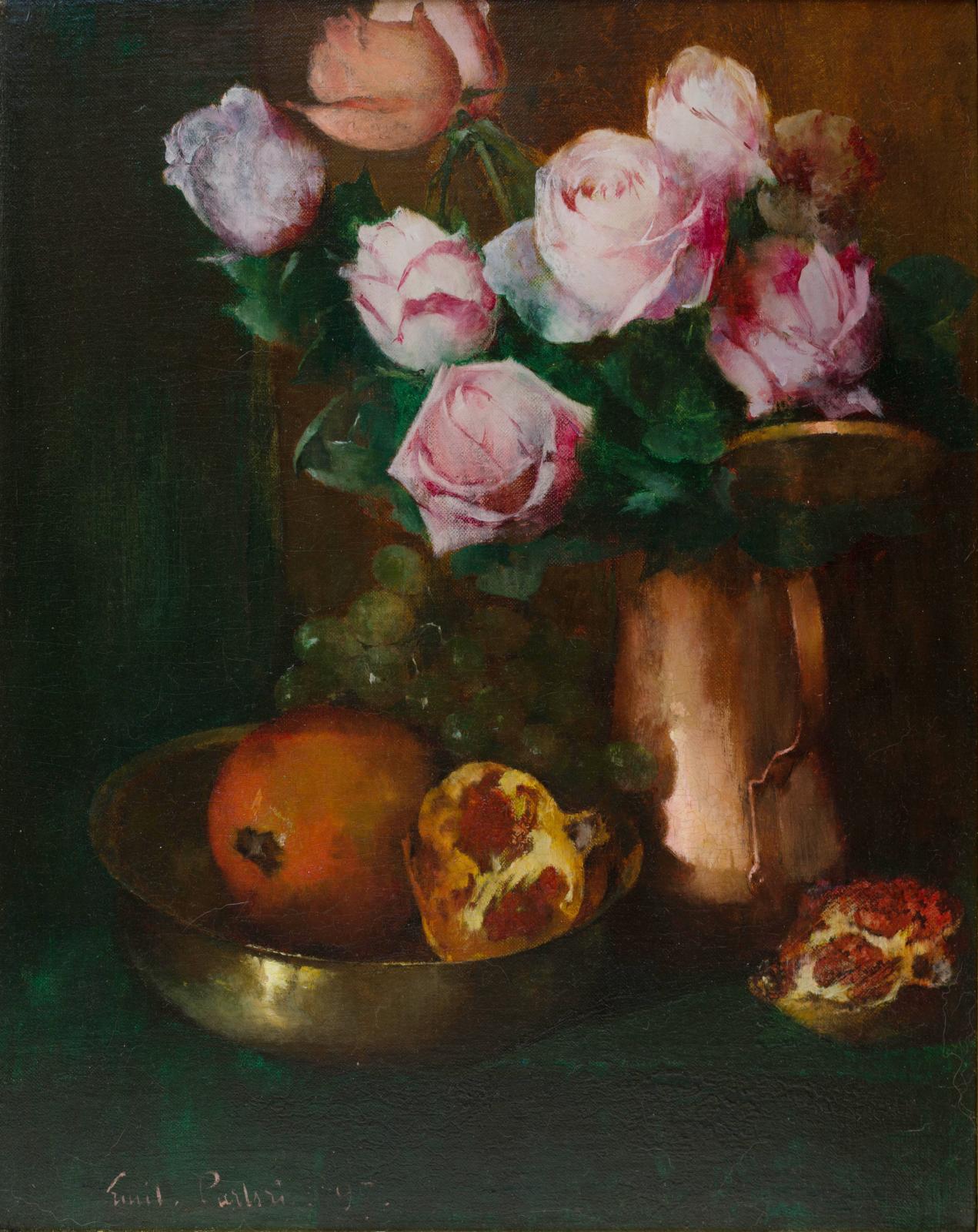 Roses in a Copper Jar