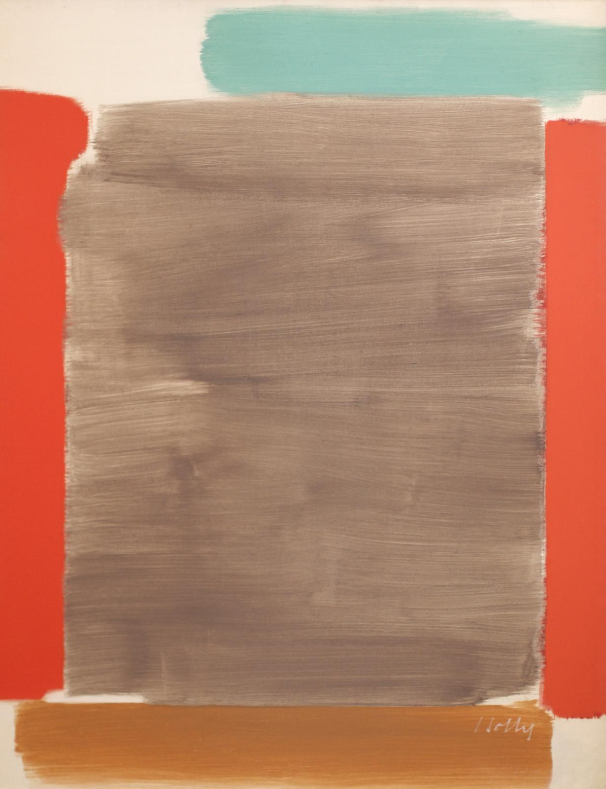 Vertical Red and Gray