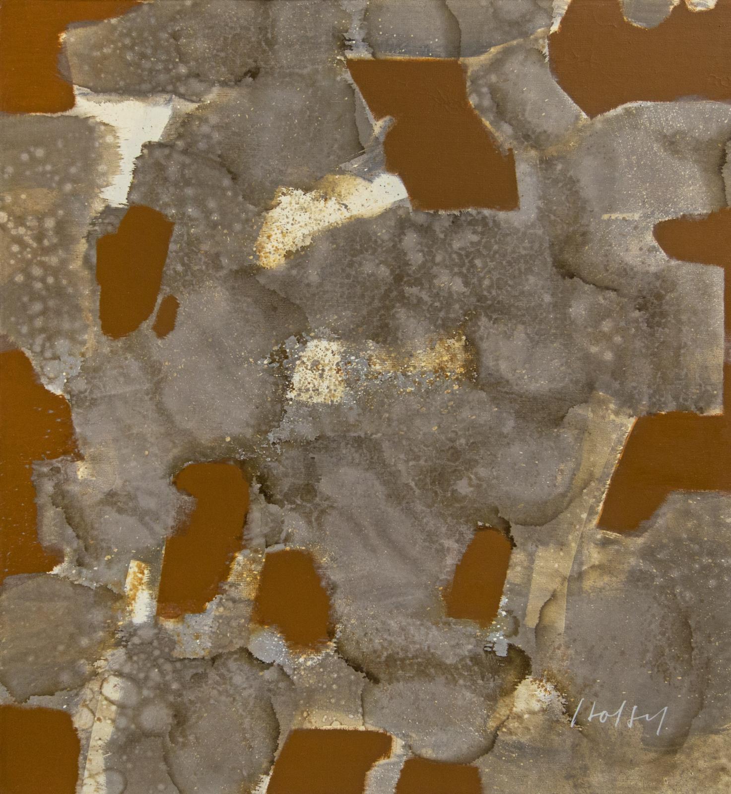 Gray Stains with Burnt Sienna Brushwork