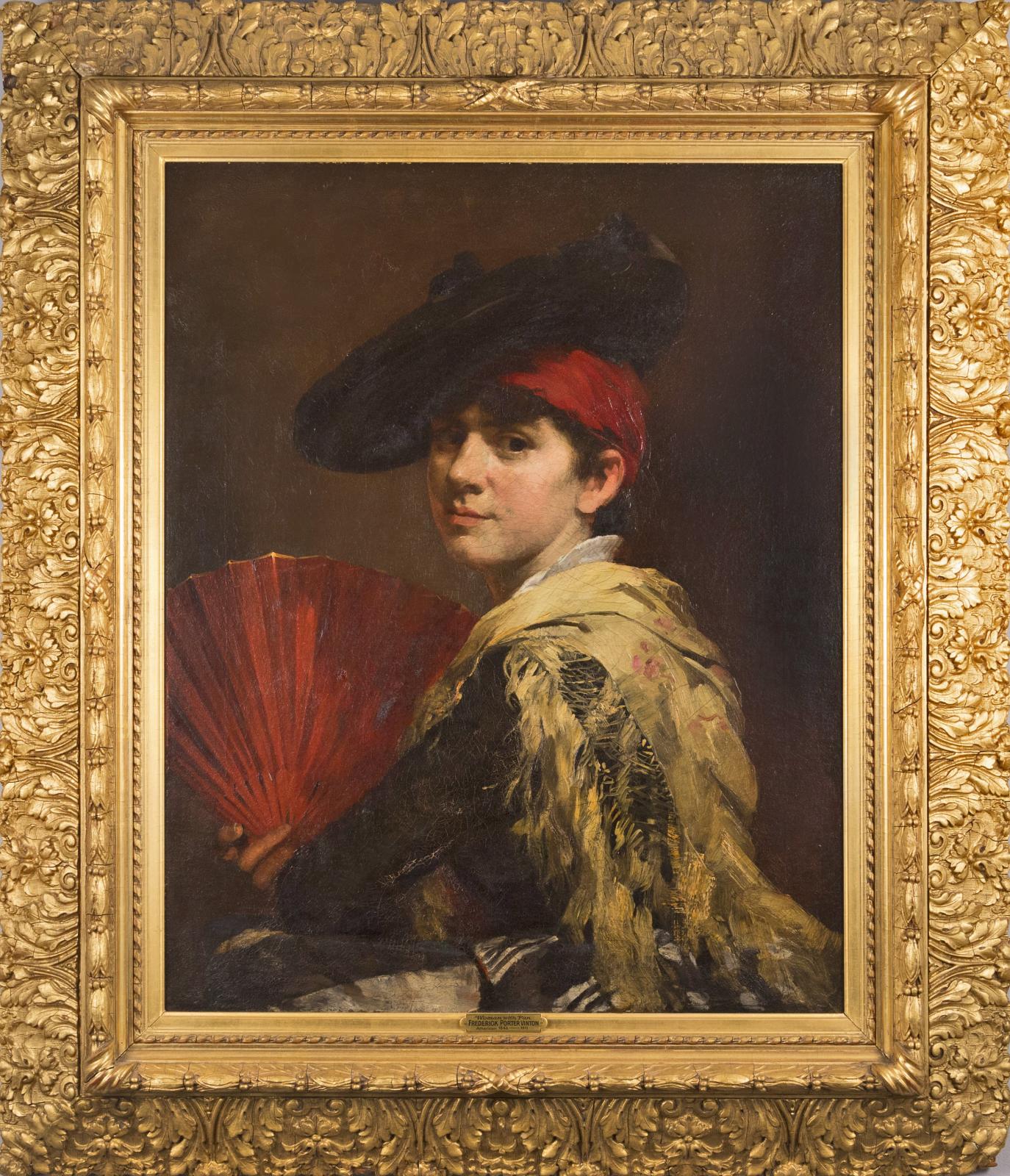 Portrait with Yellow Shawl and Fan
