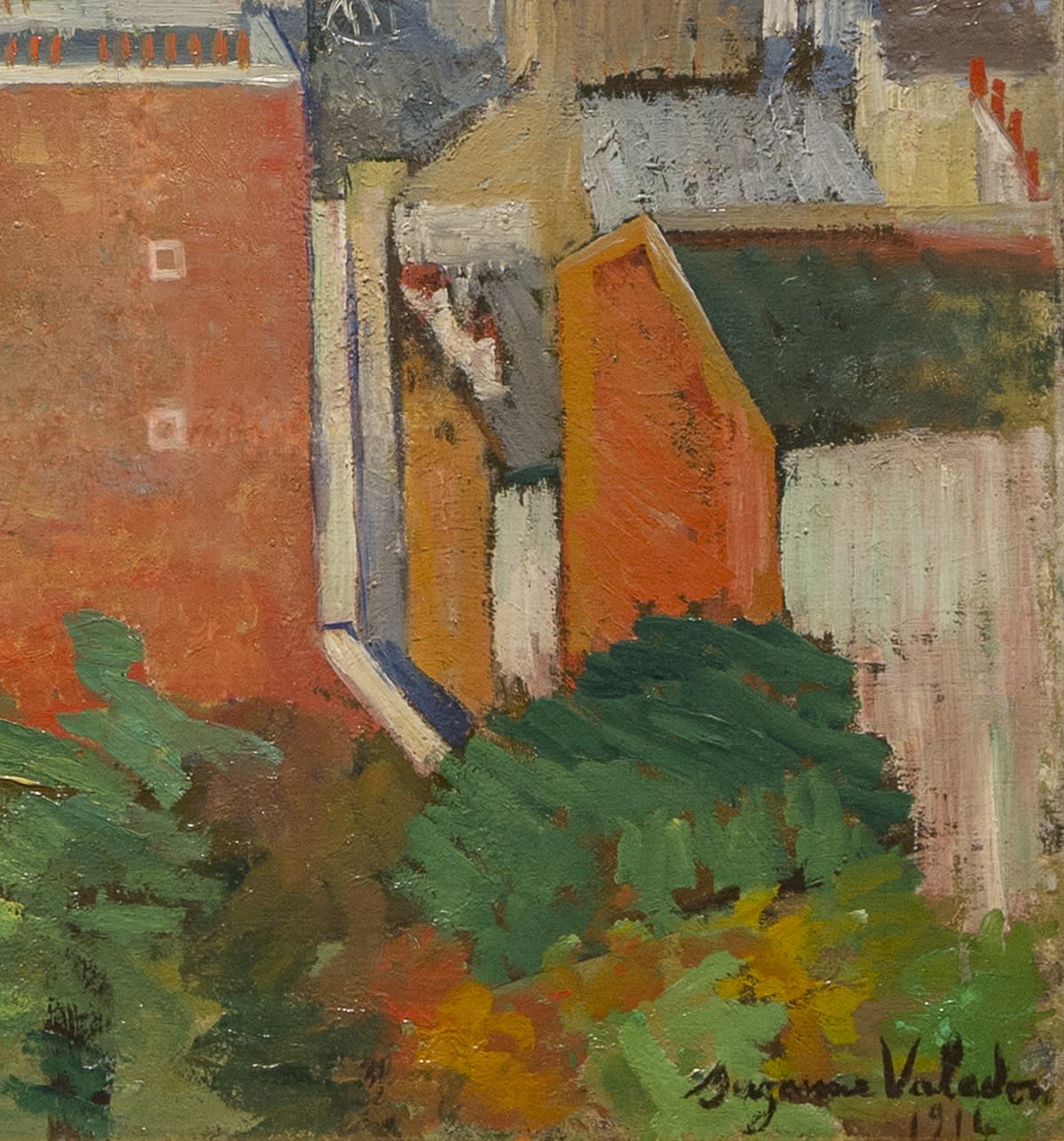 Paysage aux Batiments Rouges