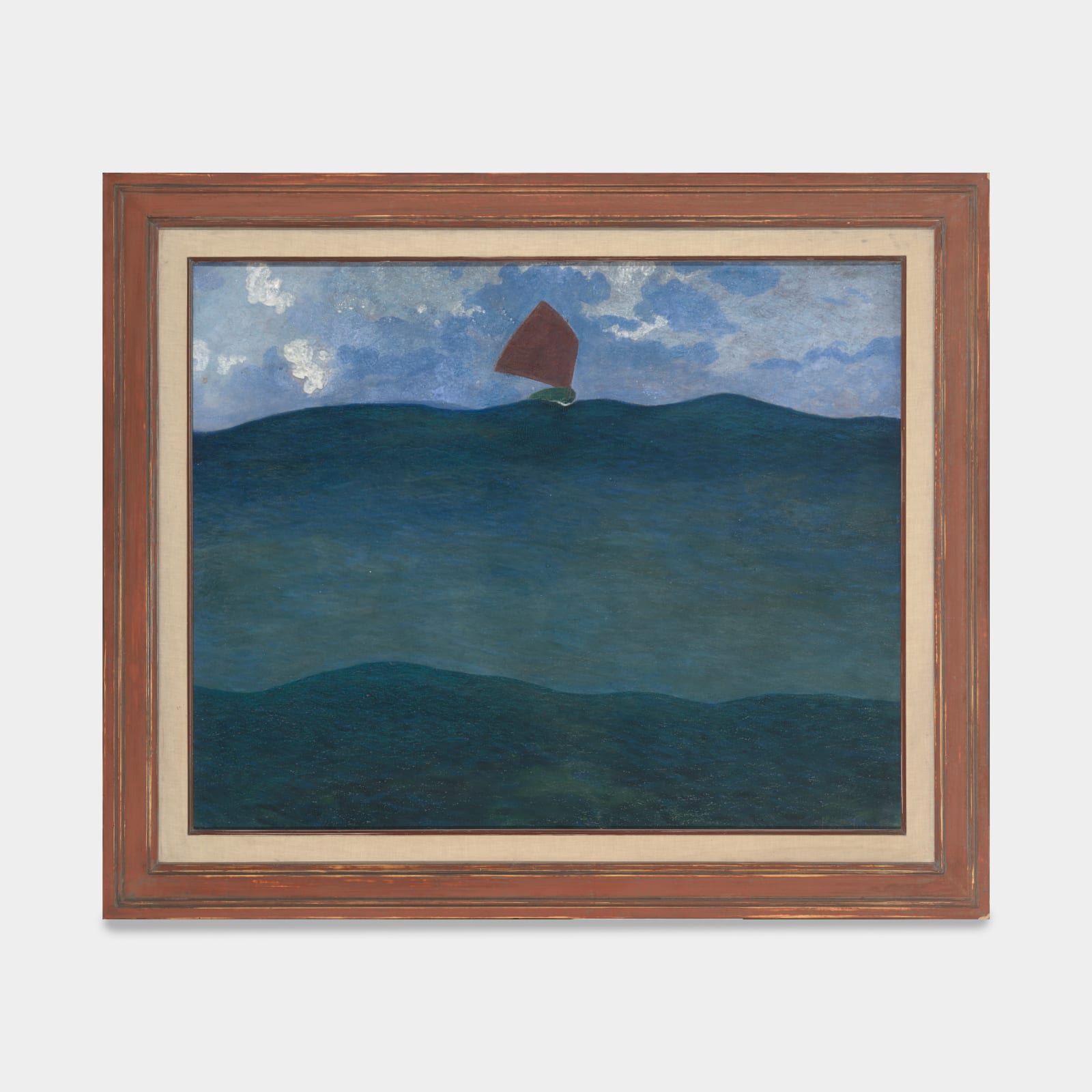 Léon Spilliaert, Bateau de pêcheur porté par les vagues, 1912—1913