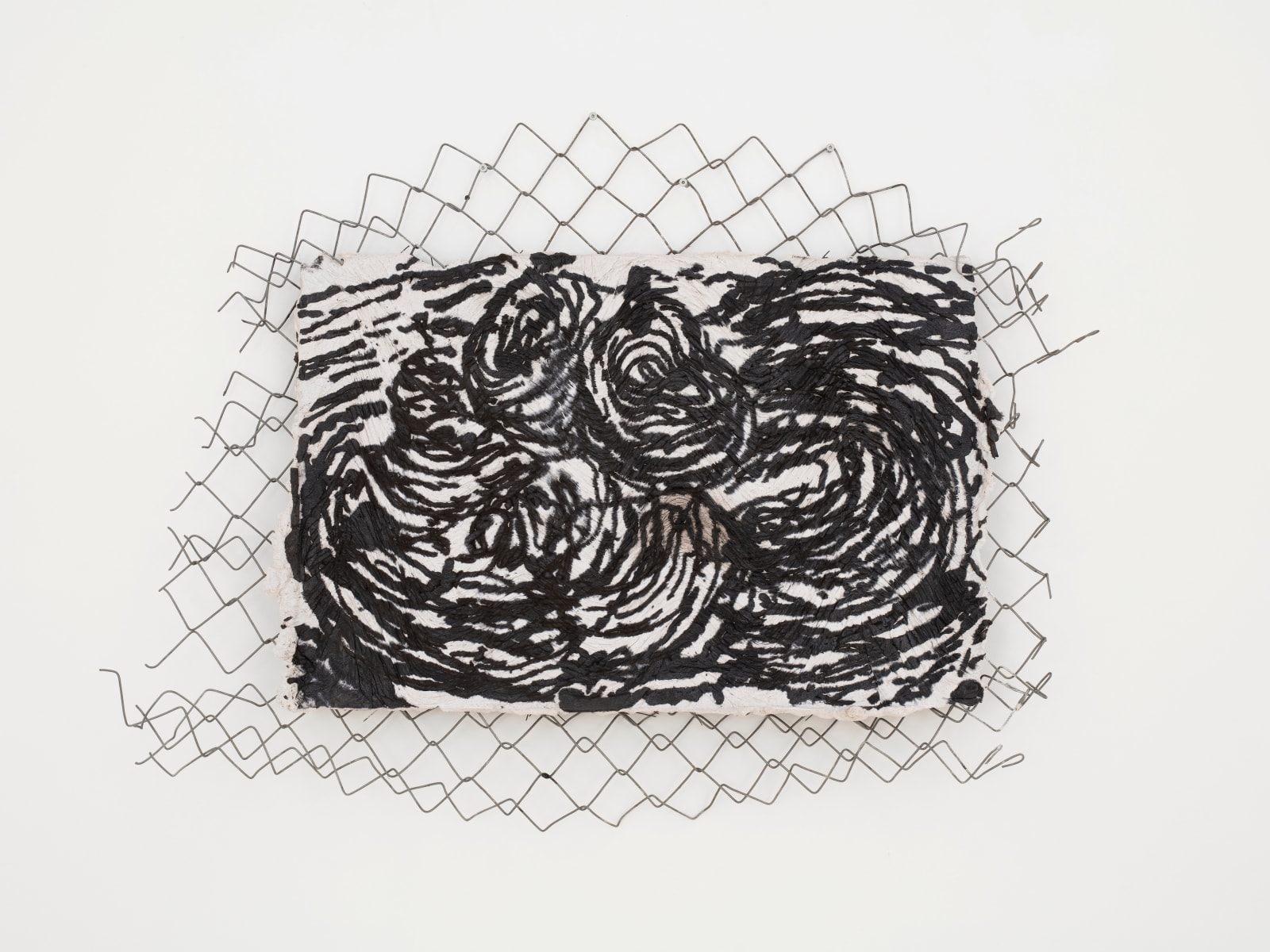 Michael Dean, Unfuckingtitled (8ball apples and pears) (still life with stain), 2023