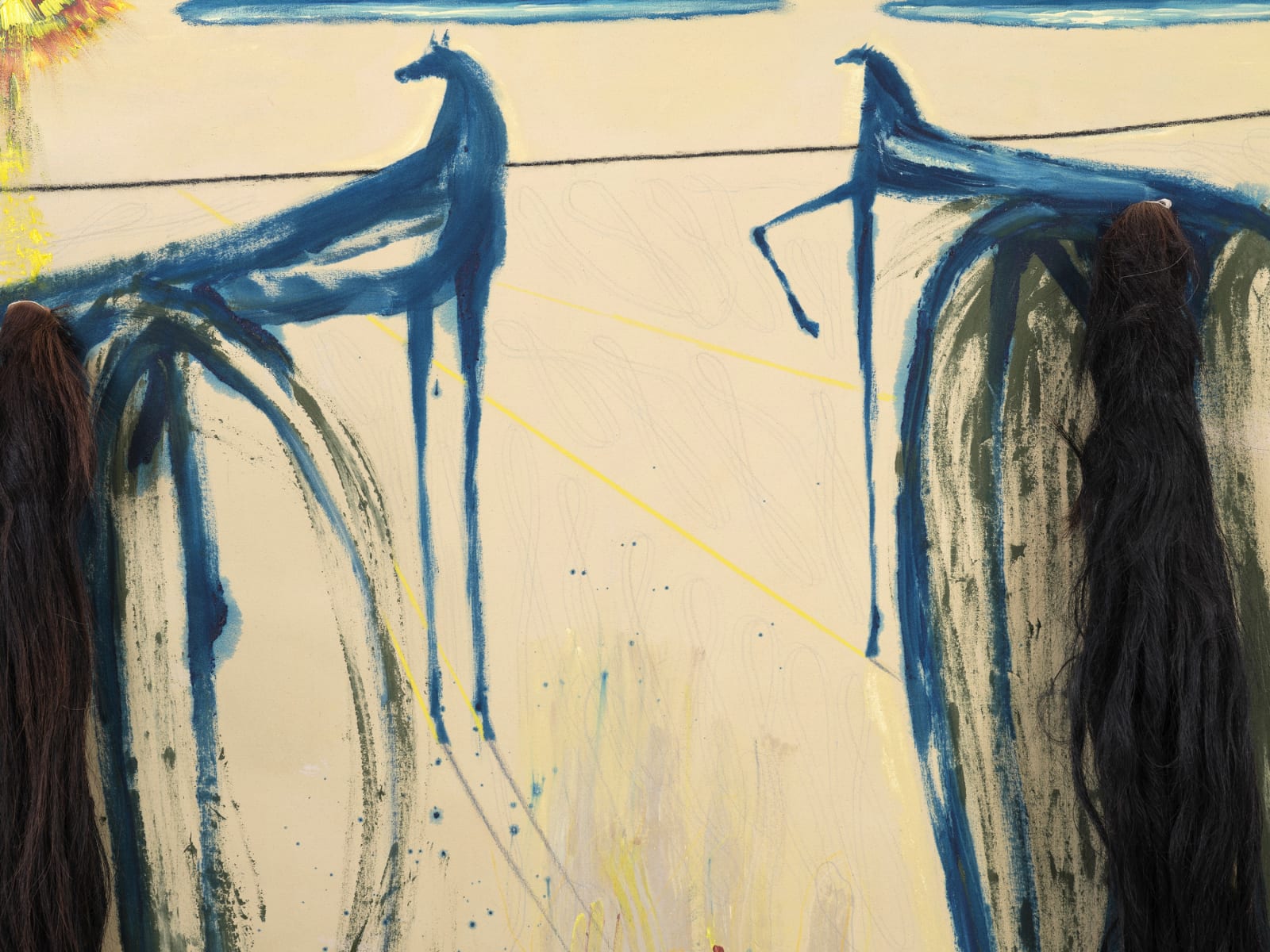 José Bedia, All The Pretty Horses, 2024