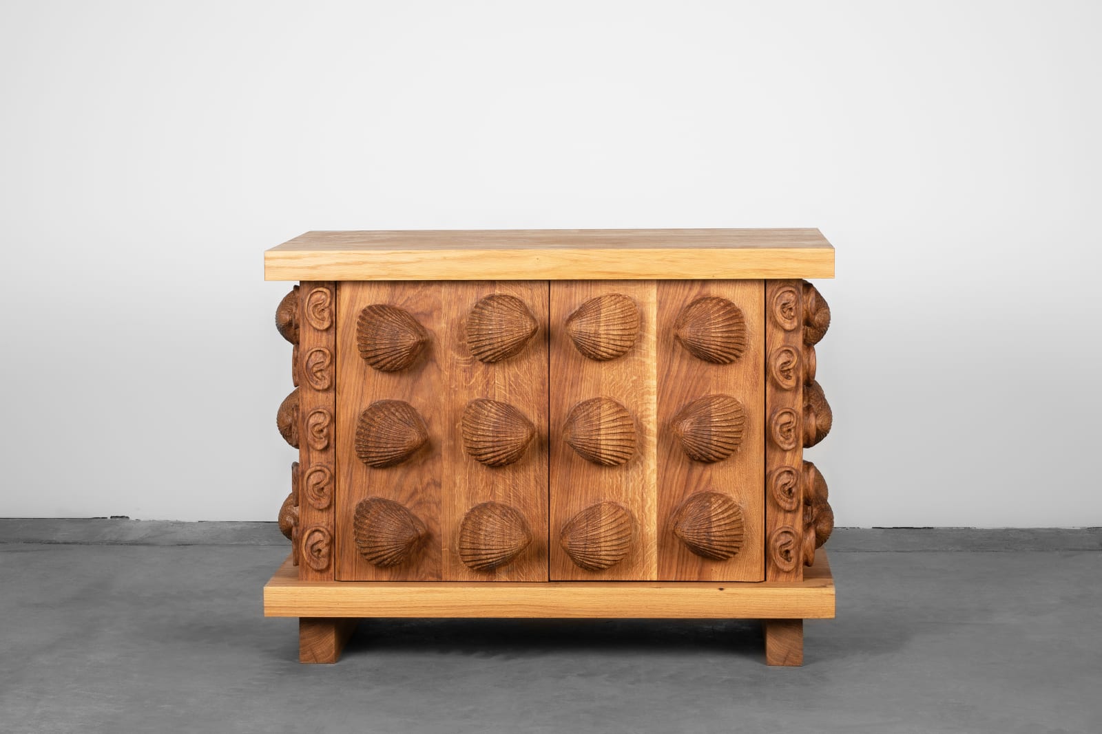 Daniel Dewar & Grégory Gicquel, Oak cabinet with cockles and ears, 2021