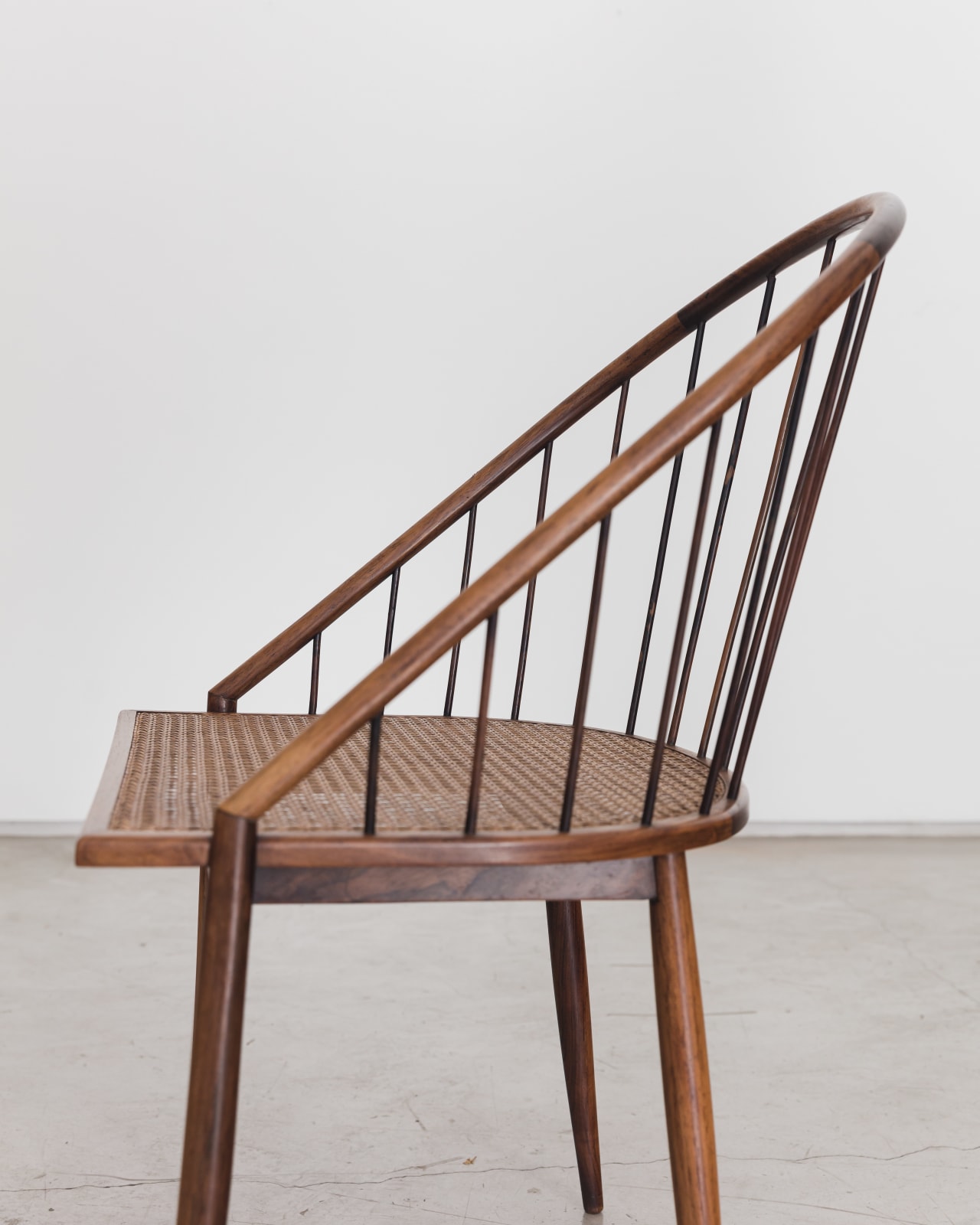Joaquim Tenreiro, Curved Chair With Stick Back, 1960