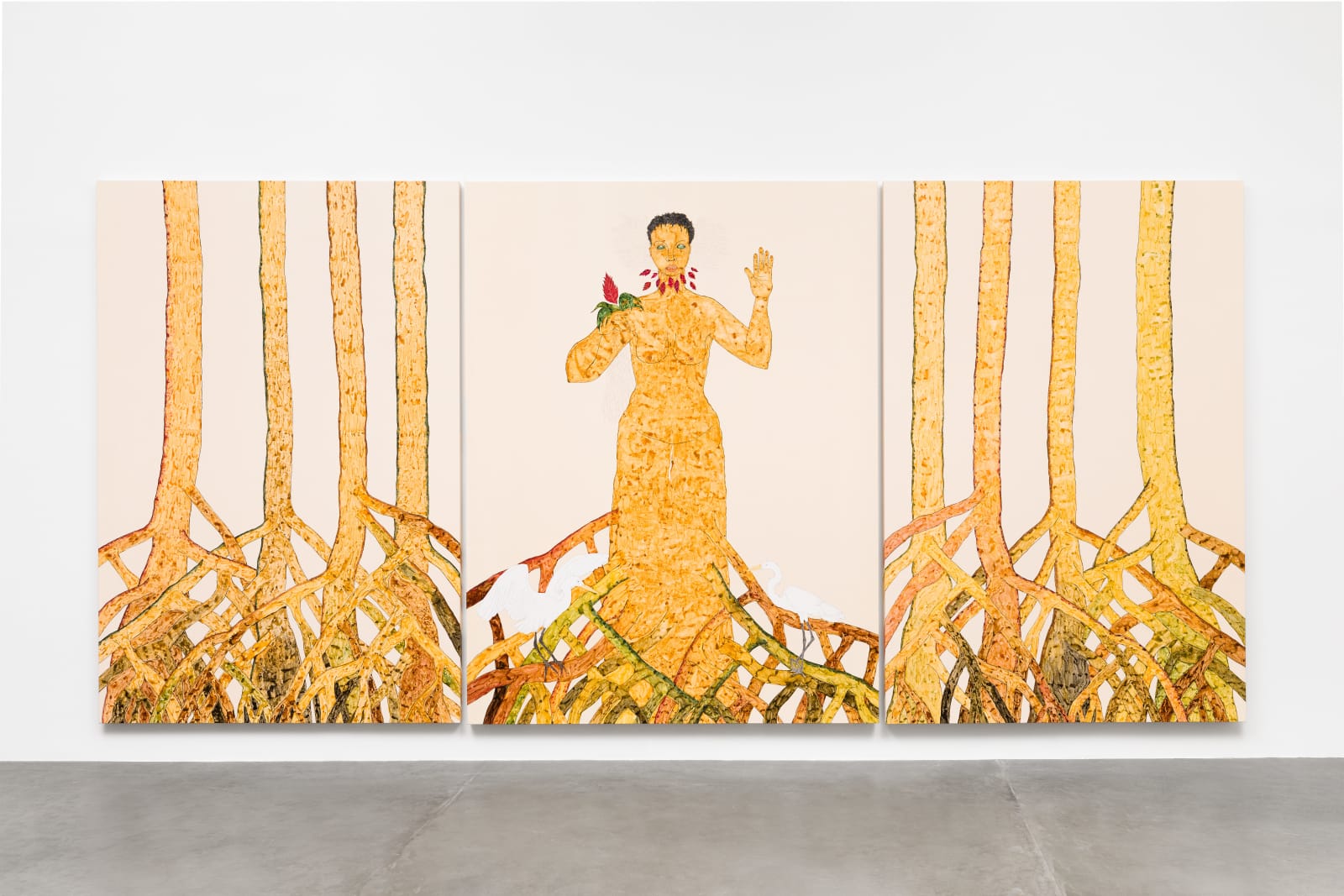 Rosana Paulino, Garça branca, Da série mangue, 2023