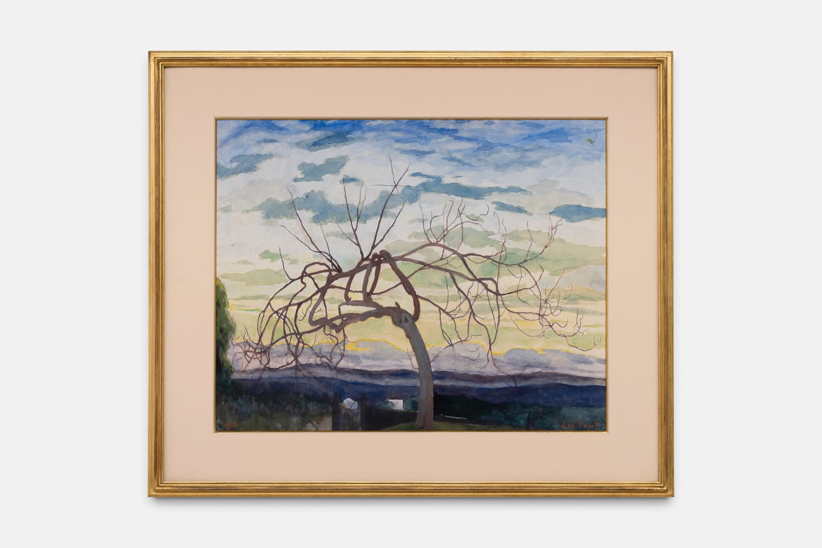 Léon Spilliaert, Silhouette d'arbres en hiver, Hautes Fagnes, 1940