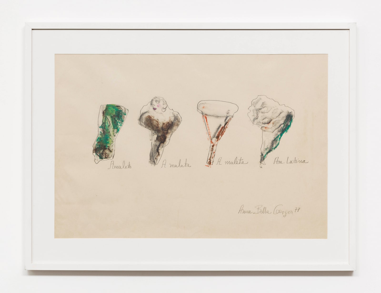 Anna Bella Geiger, Am. Latina (Amuleto, A Mulata, A Muleta, América Latina), 1977