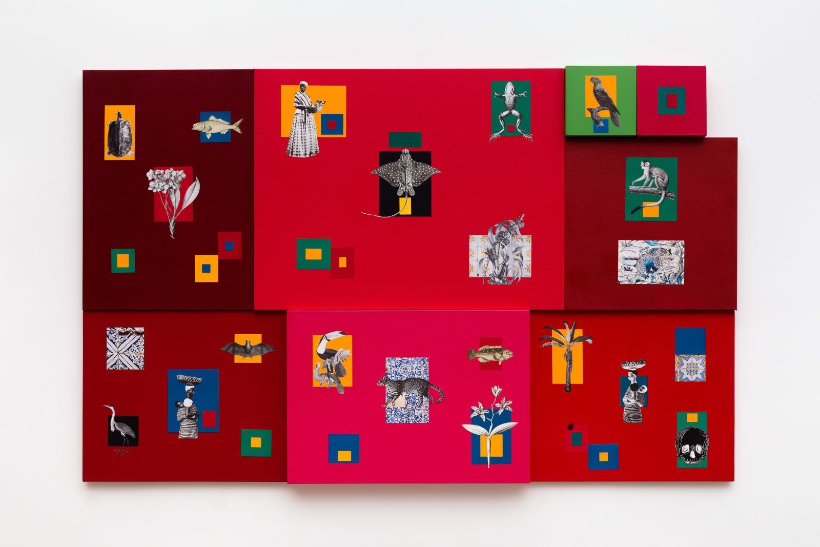 Rosana Paulino, A geometria à brasileira: vermelho n. 3, 2022