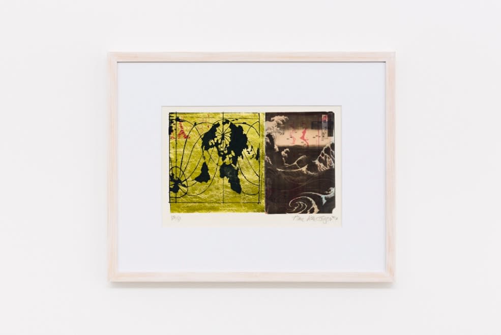 Anna Bella Geiger, ... com Hiroshige para os mares e águas, da série Local de ação, 1996-97