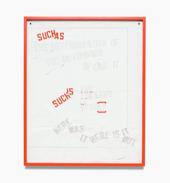 Lawrence Weiner, THE TIRANNY OF SINTAX, 2014