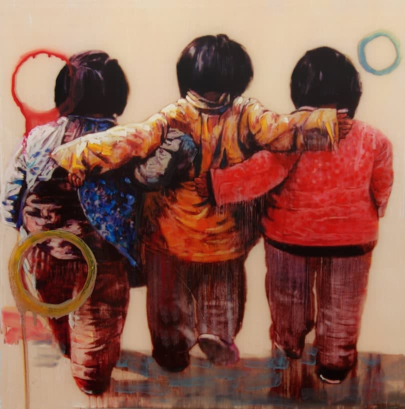 Hung Liu, Sisterhood (Gold), 2010