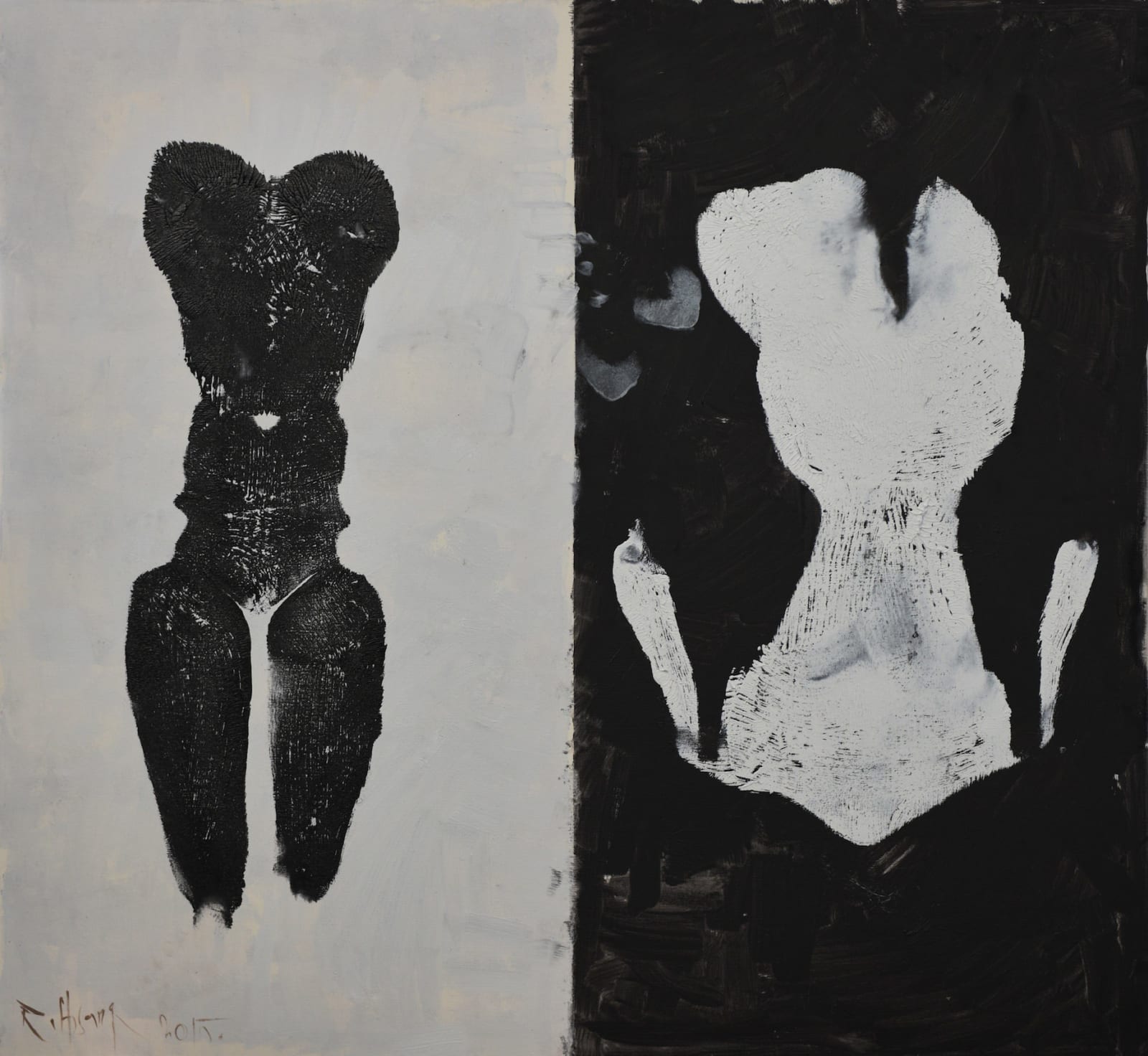 Huang Rui, Black and White Cats No.1, 2015