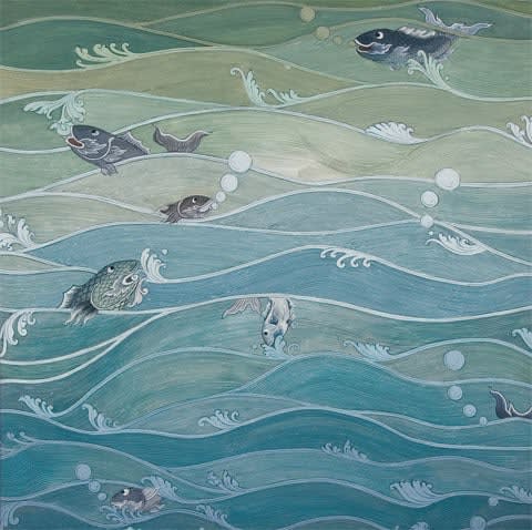 DUONG Saree, Kbach Tonlé Sap 2 (Diptych), 2008