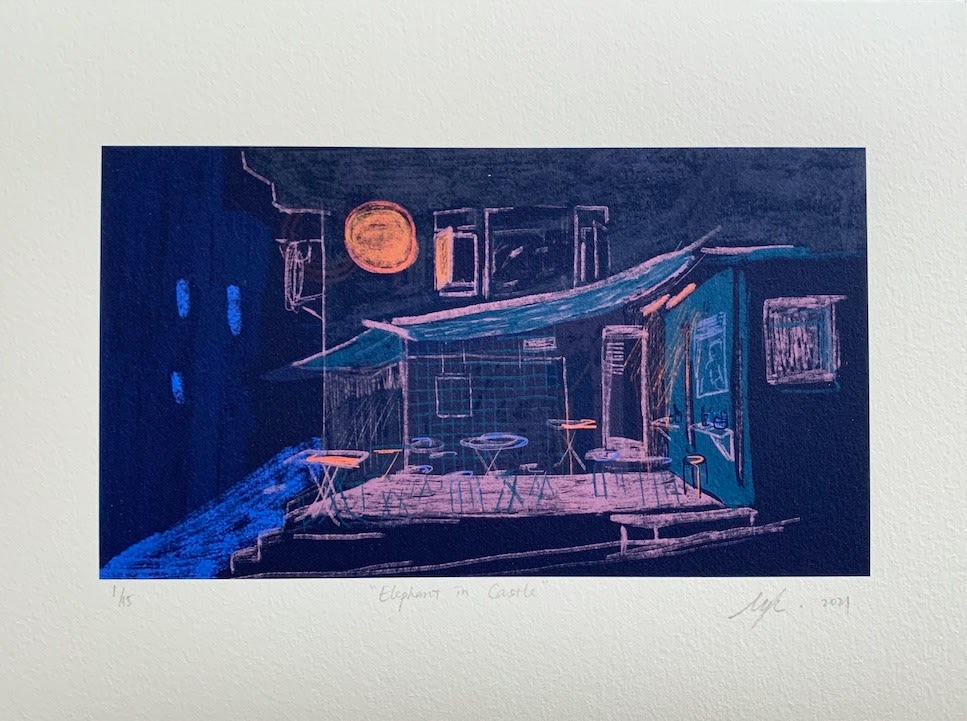 Florence Yuk Ki Lee, Elephant in Castle (Print-010), 2021