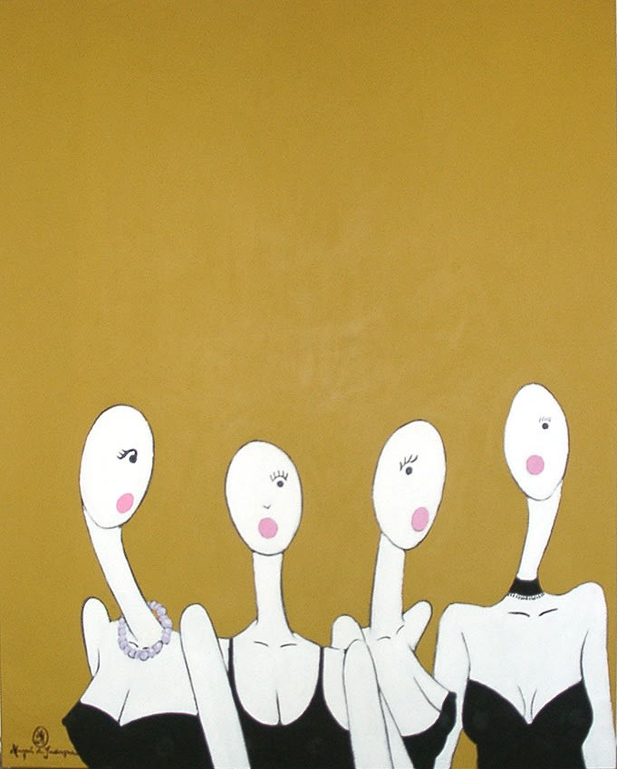 Marqués de Jadraque, Four Dolls in Line, 2001