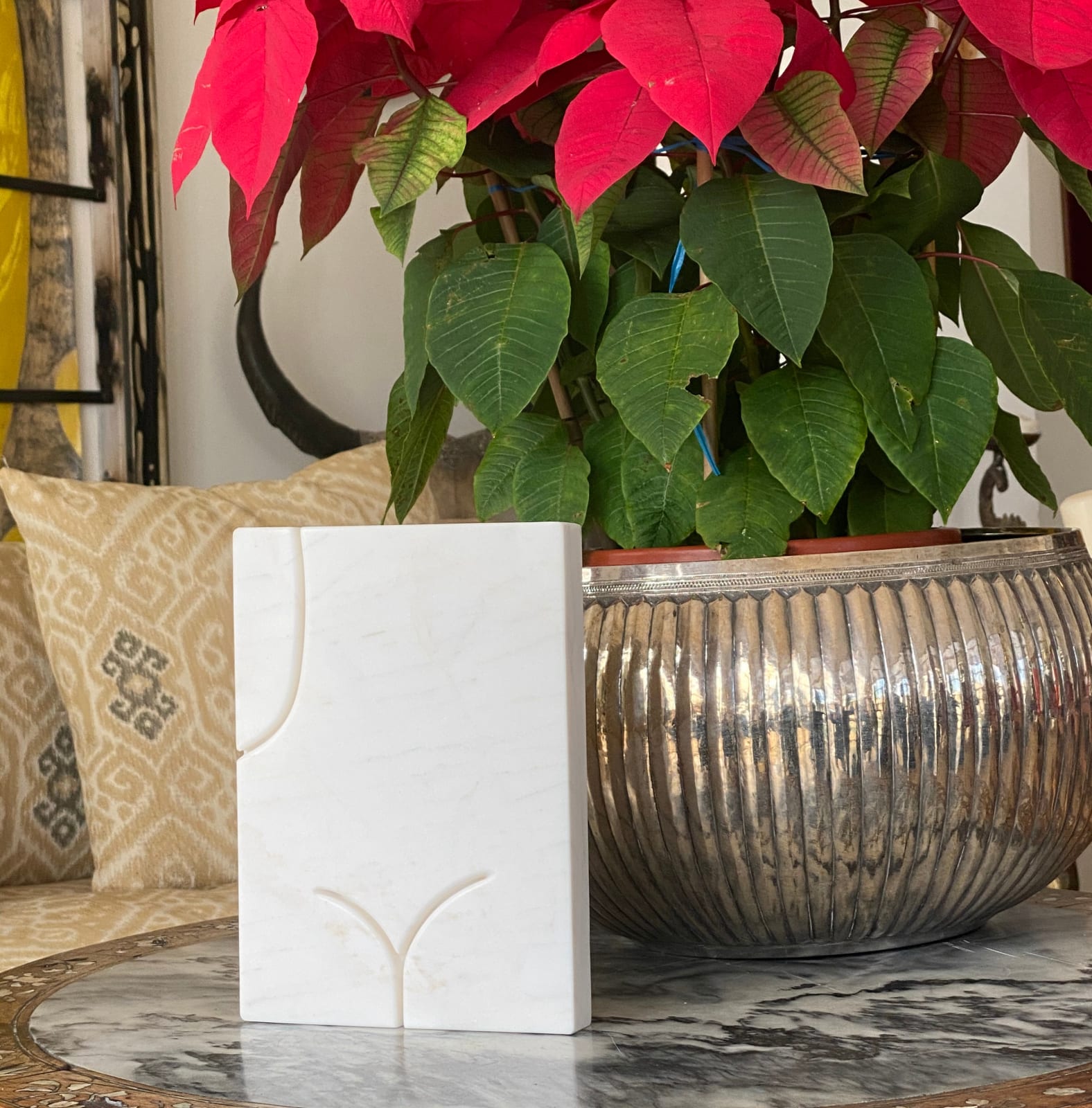 Wang Keping, Trois Lignes (white), 2016