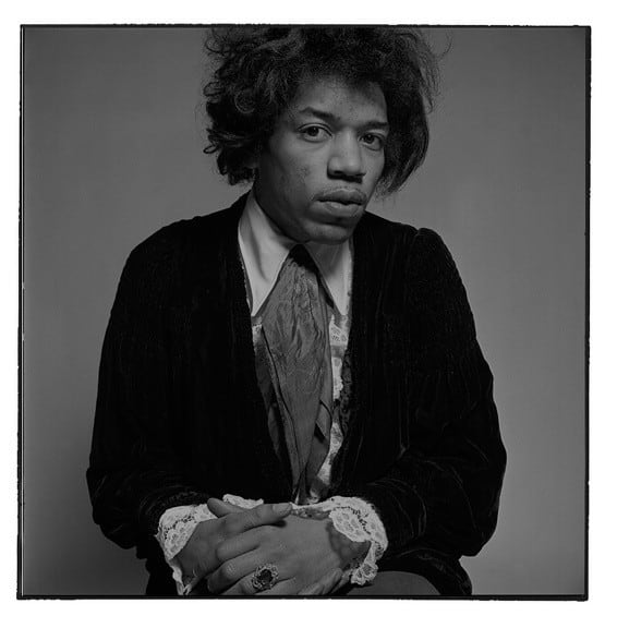 Gered Mankowitz, Jimi Hendrix, Hands and Cravat. Masons Yard. , 1967