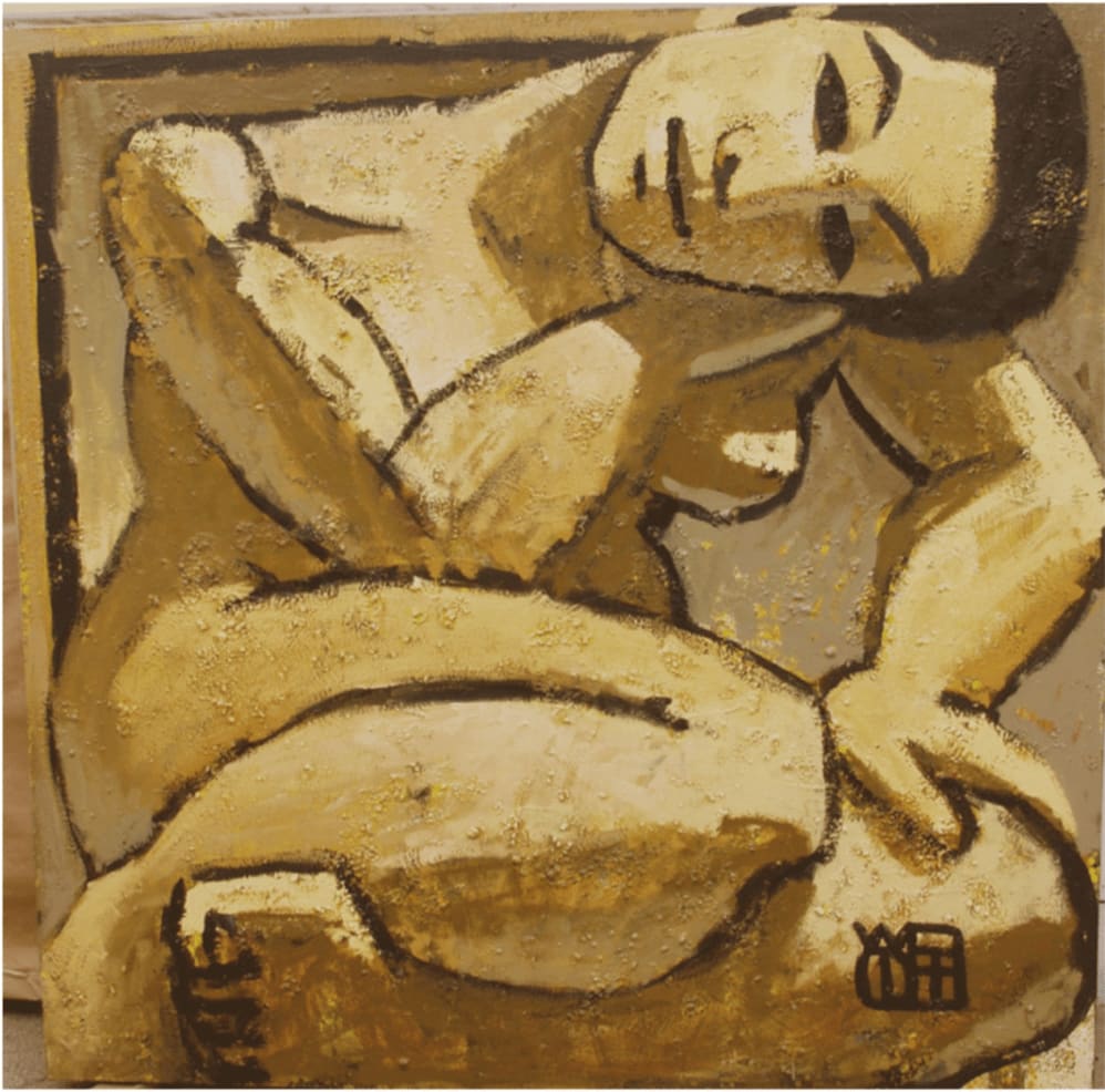 Wayne Forte, Valeria Resting, Yellow Ochre, 2001