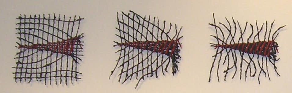 Nicole Dufour, Jours sur toile 1 (Triptych), 2002 - 2003