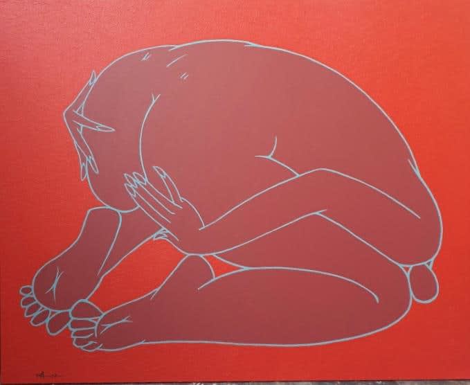 Ma Desheng, Untitled Nude in Red, 2017