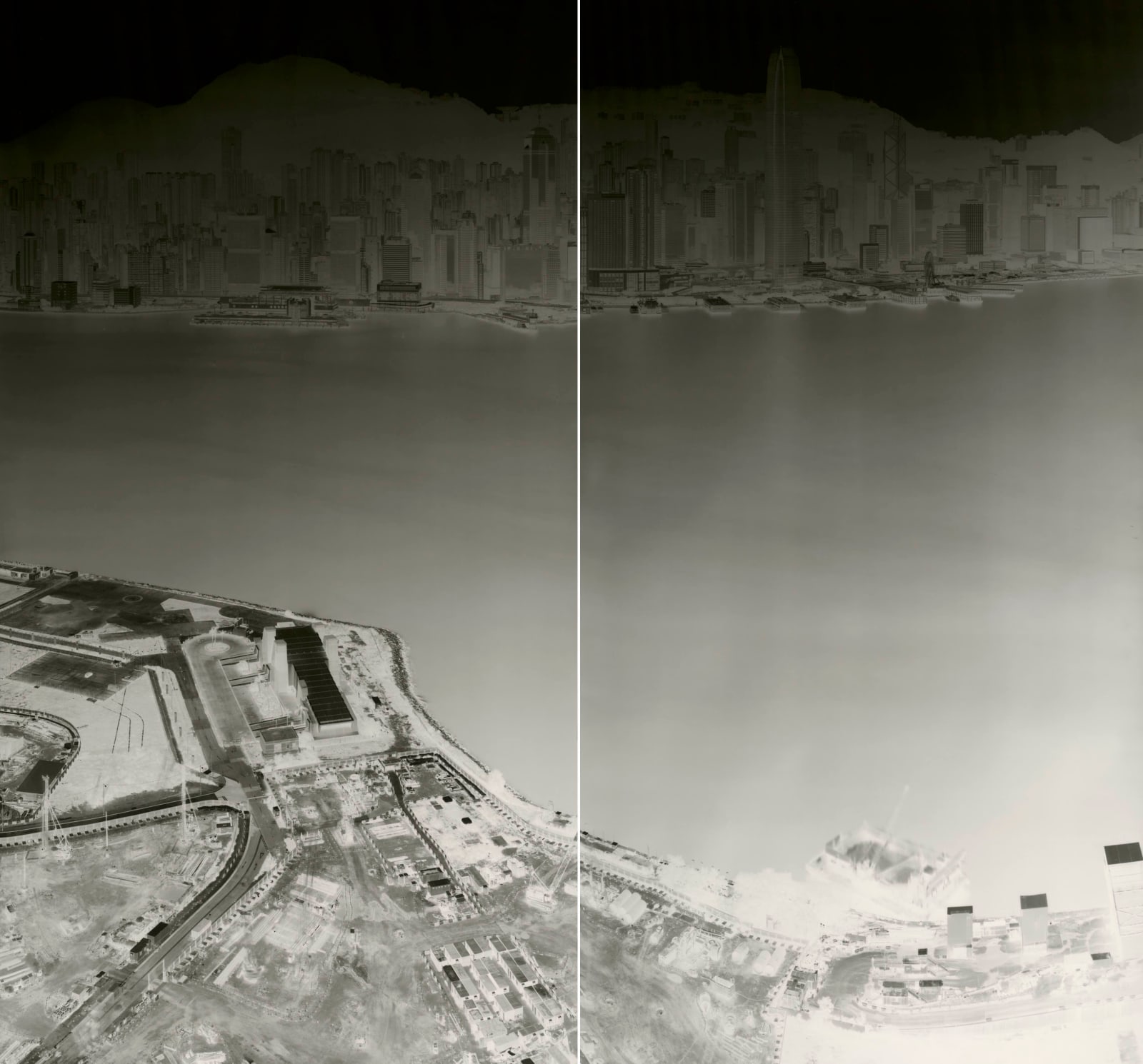 Shi Guorui, To See Hong Kong Island from Kowloon 18-21 July 2015 (diptych) (SGRHK04), 2015